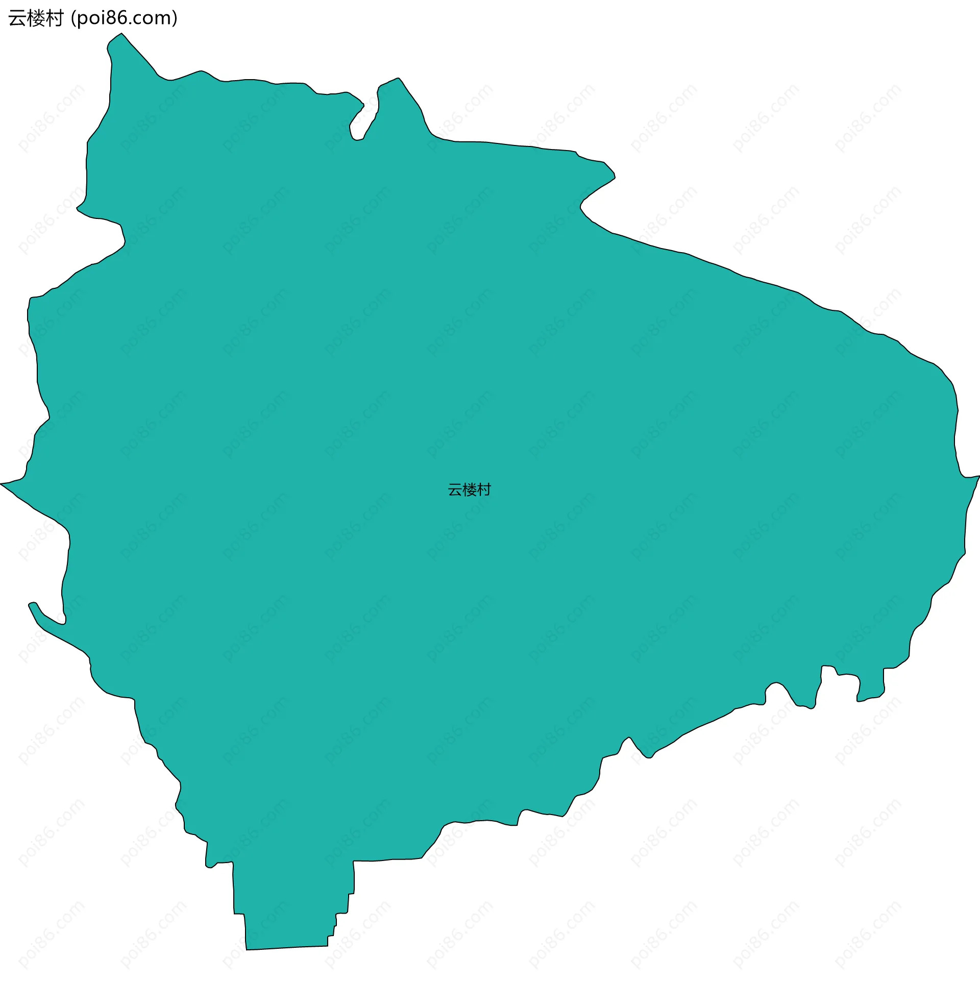 云楼村边界地图
