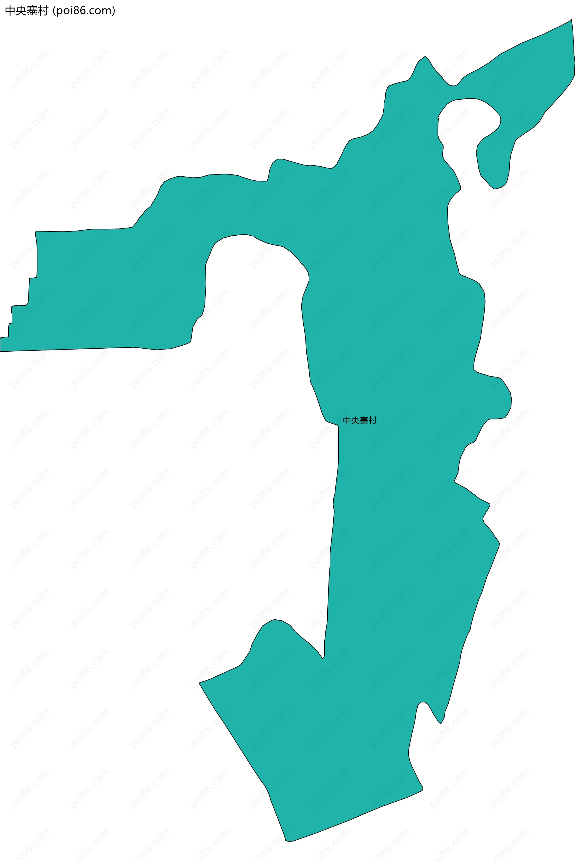 中央寨村边界地图