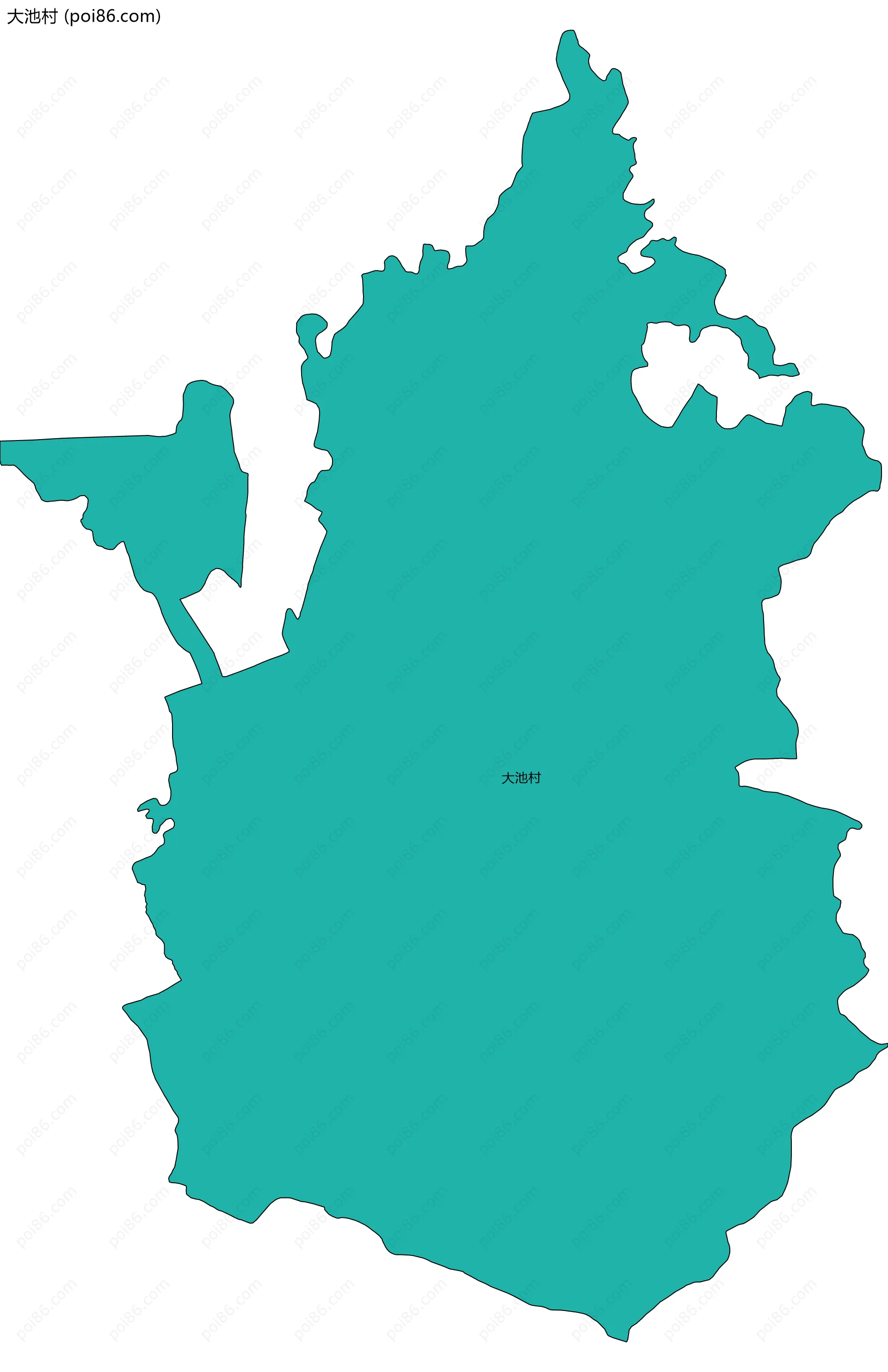 大池村边界地图