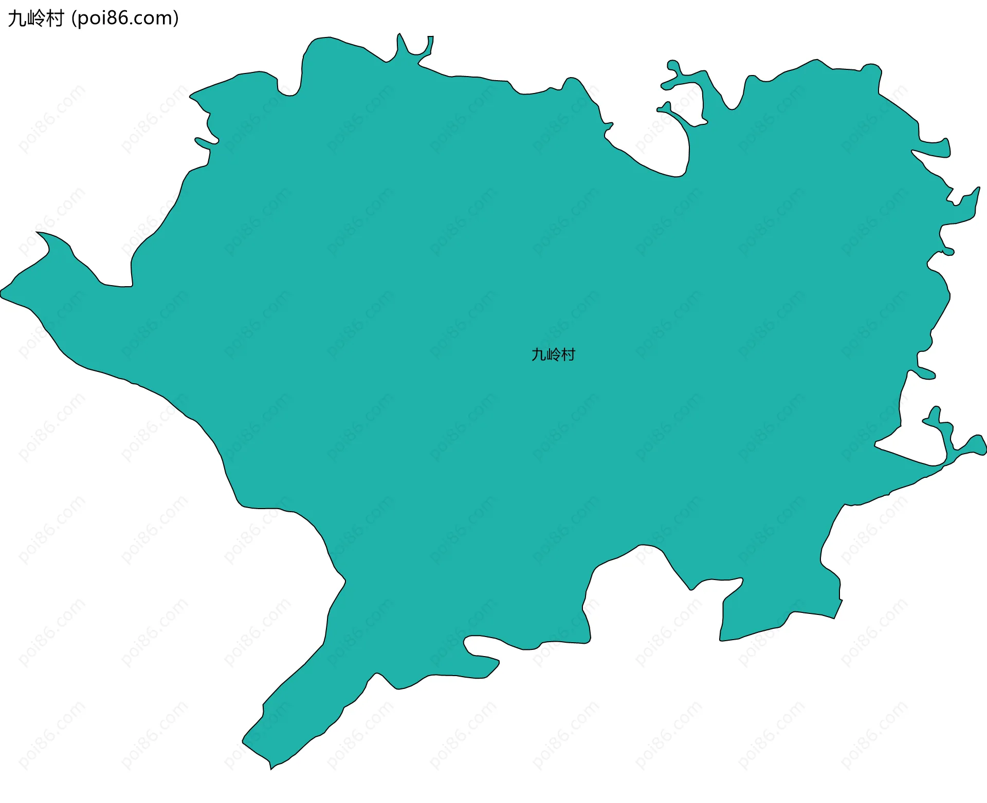 九岭村边界地图