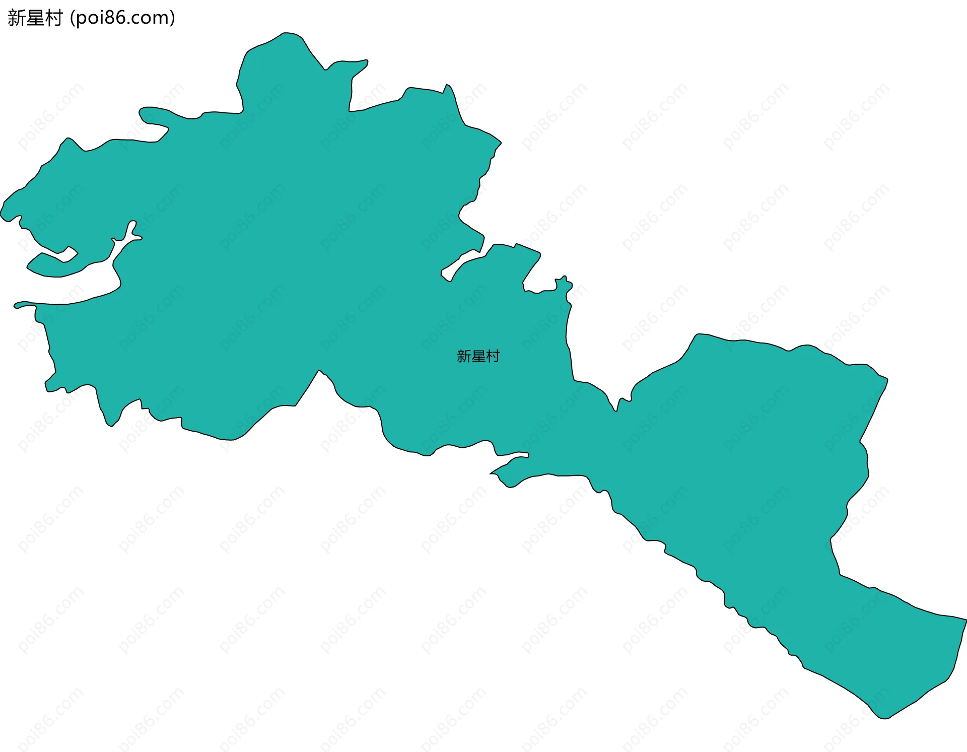 新星村边界地图