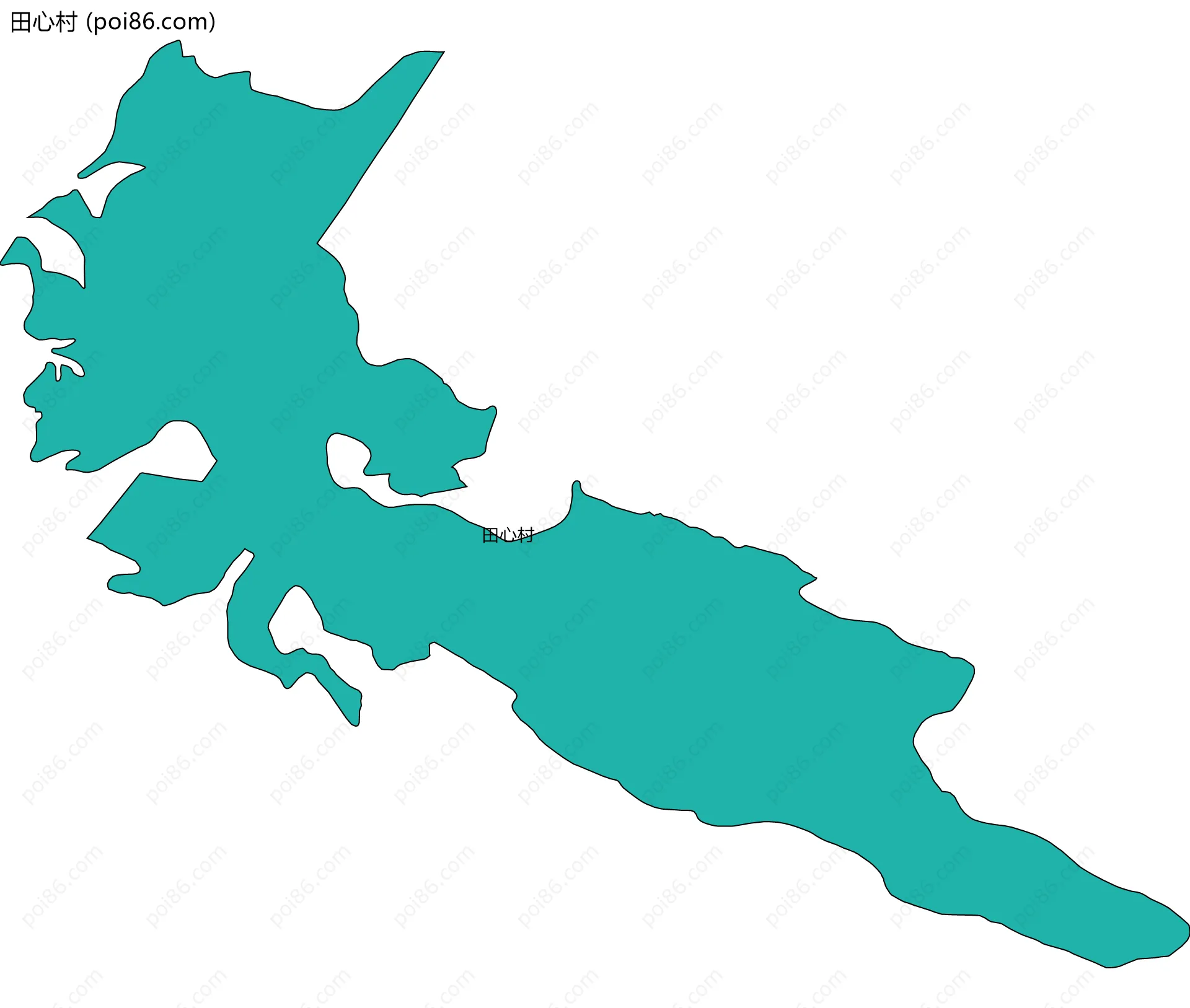田心村边界地图