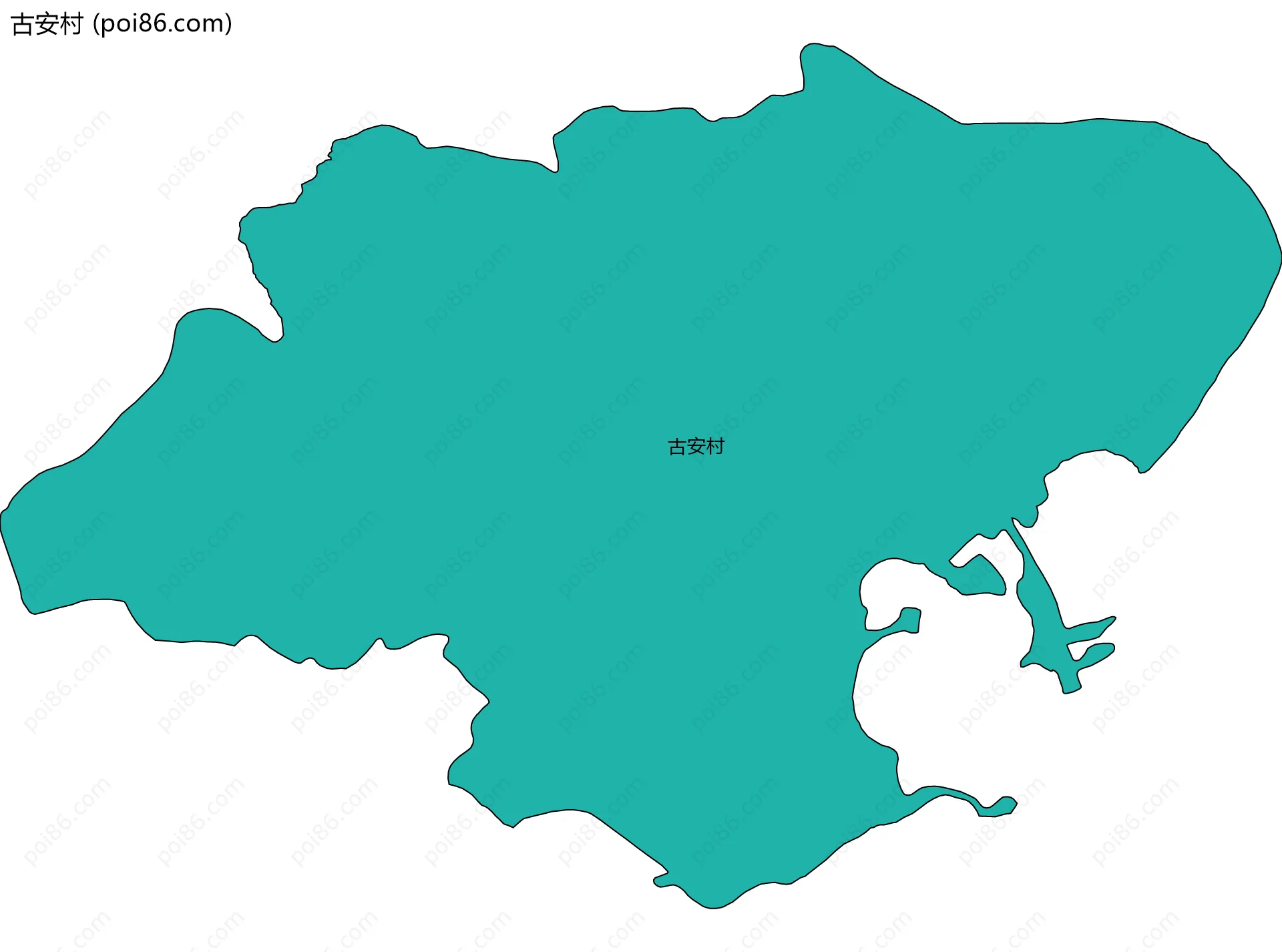 古安村边界地图