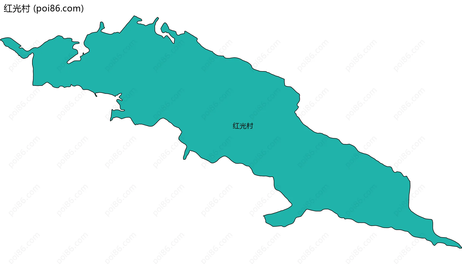 红光村边界地图