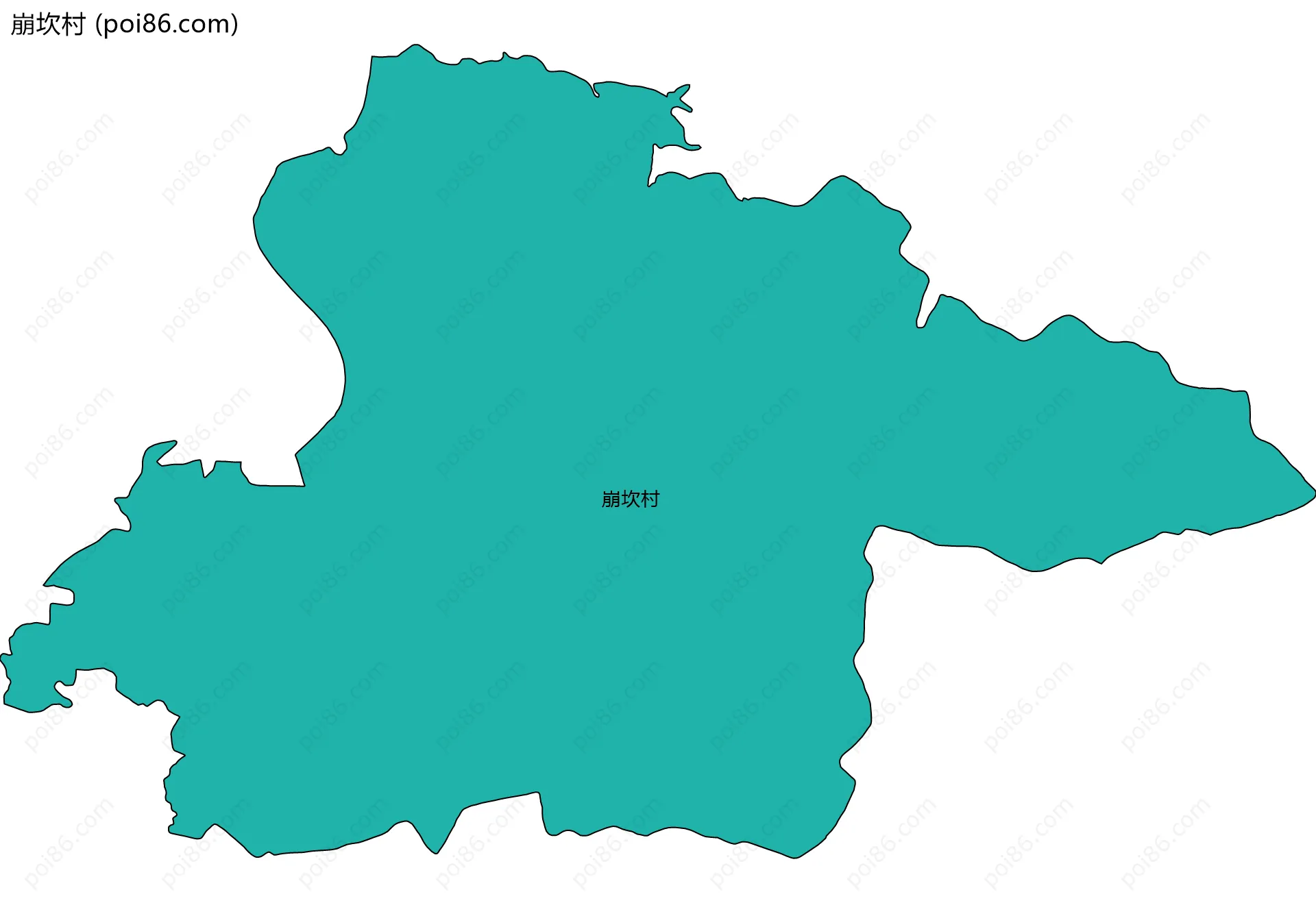 崩坎村边界地图