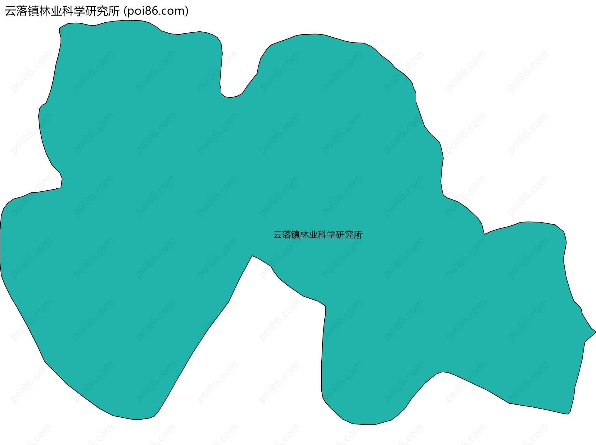 云落镇林业科学研究所边界地图
