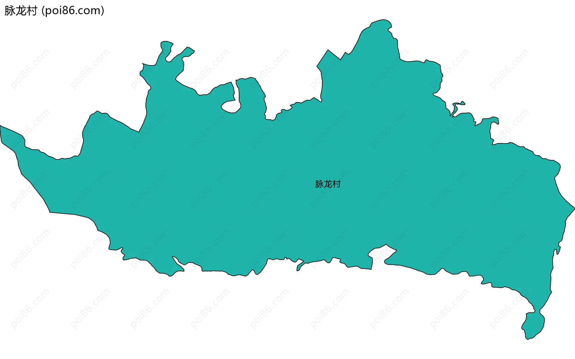 脉龙村边界地图