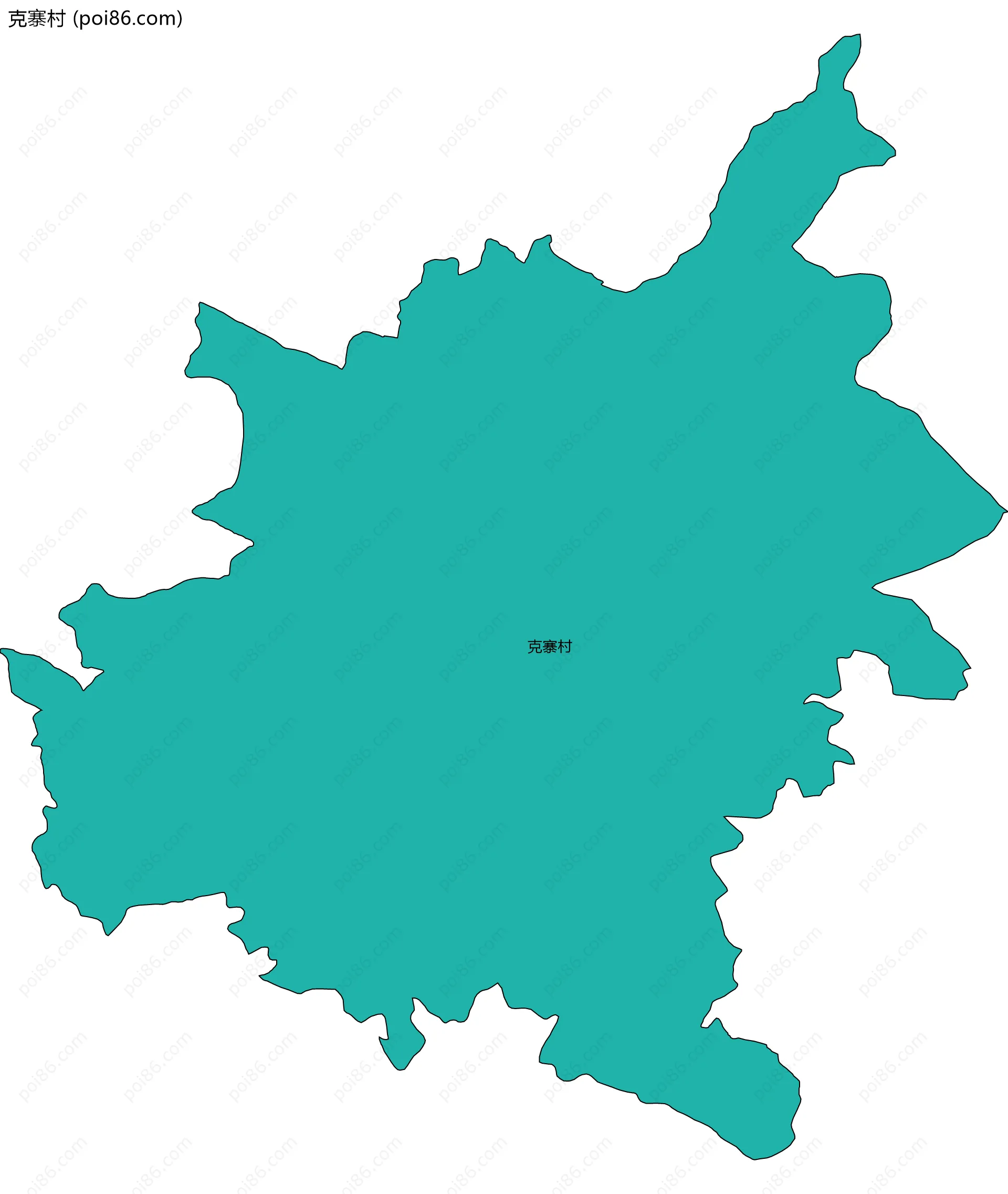 克寨村边界地图