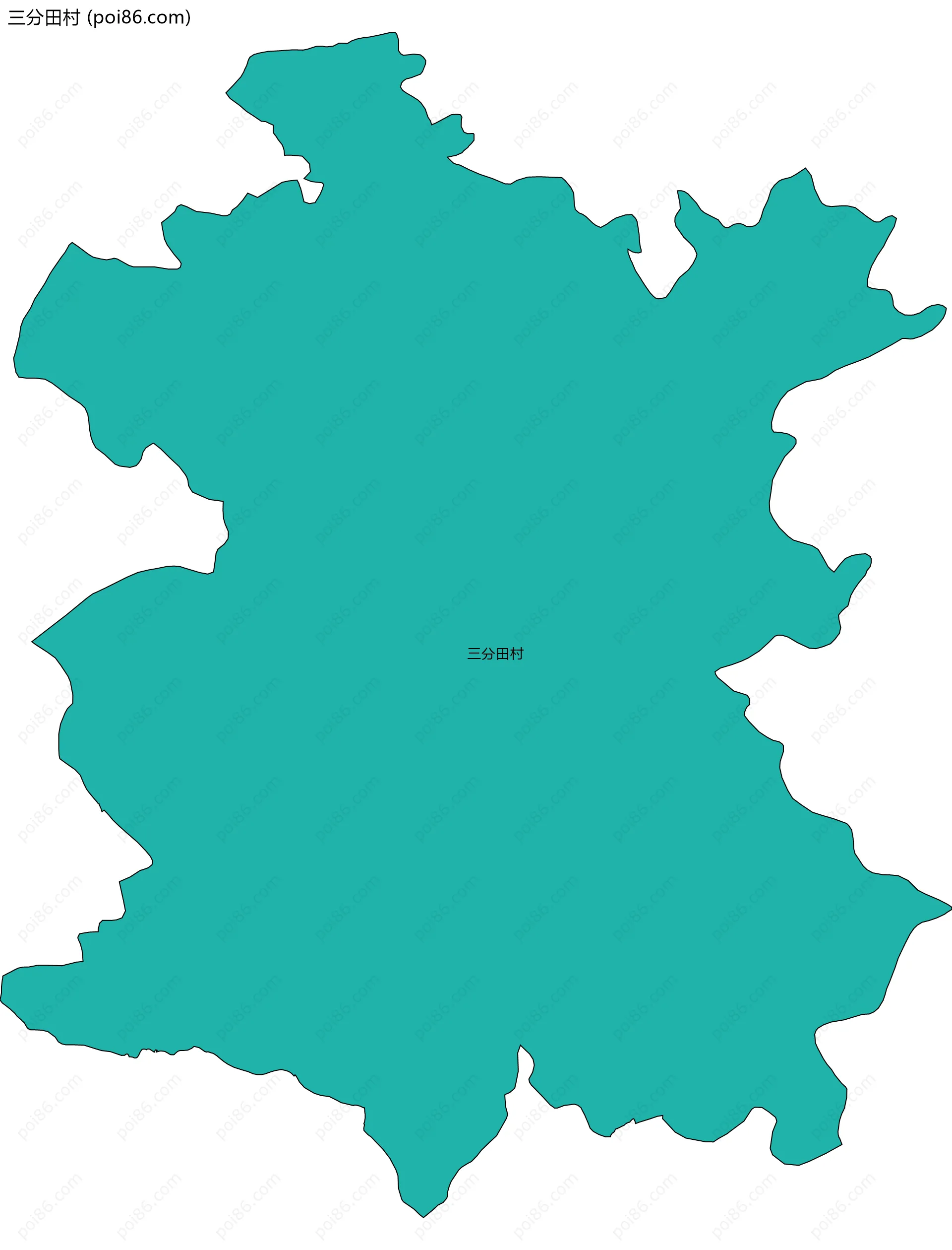 三分田村边界地图