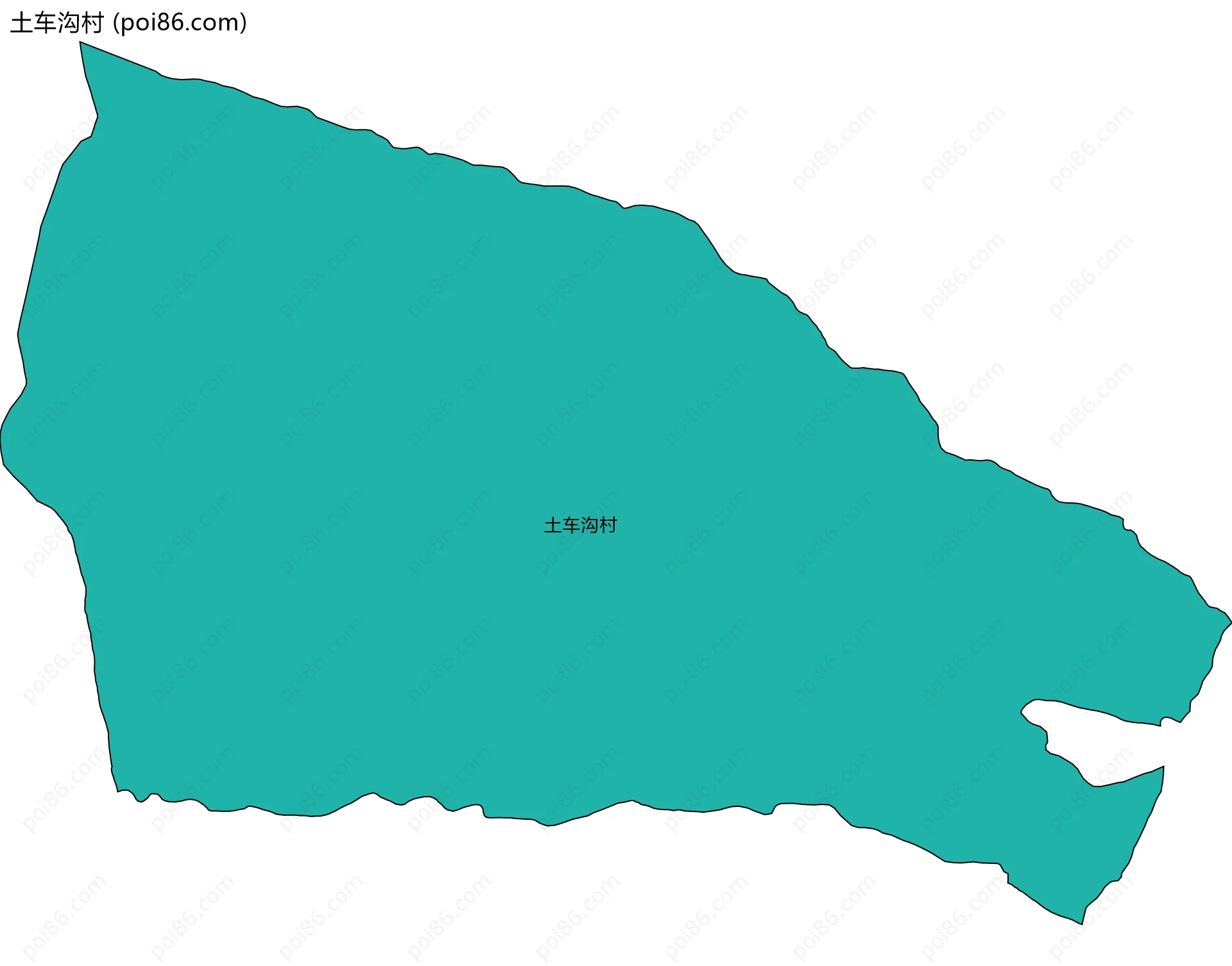 土车沟村边界地图