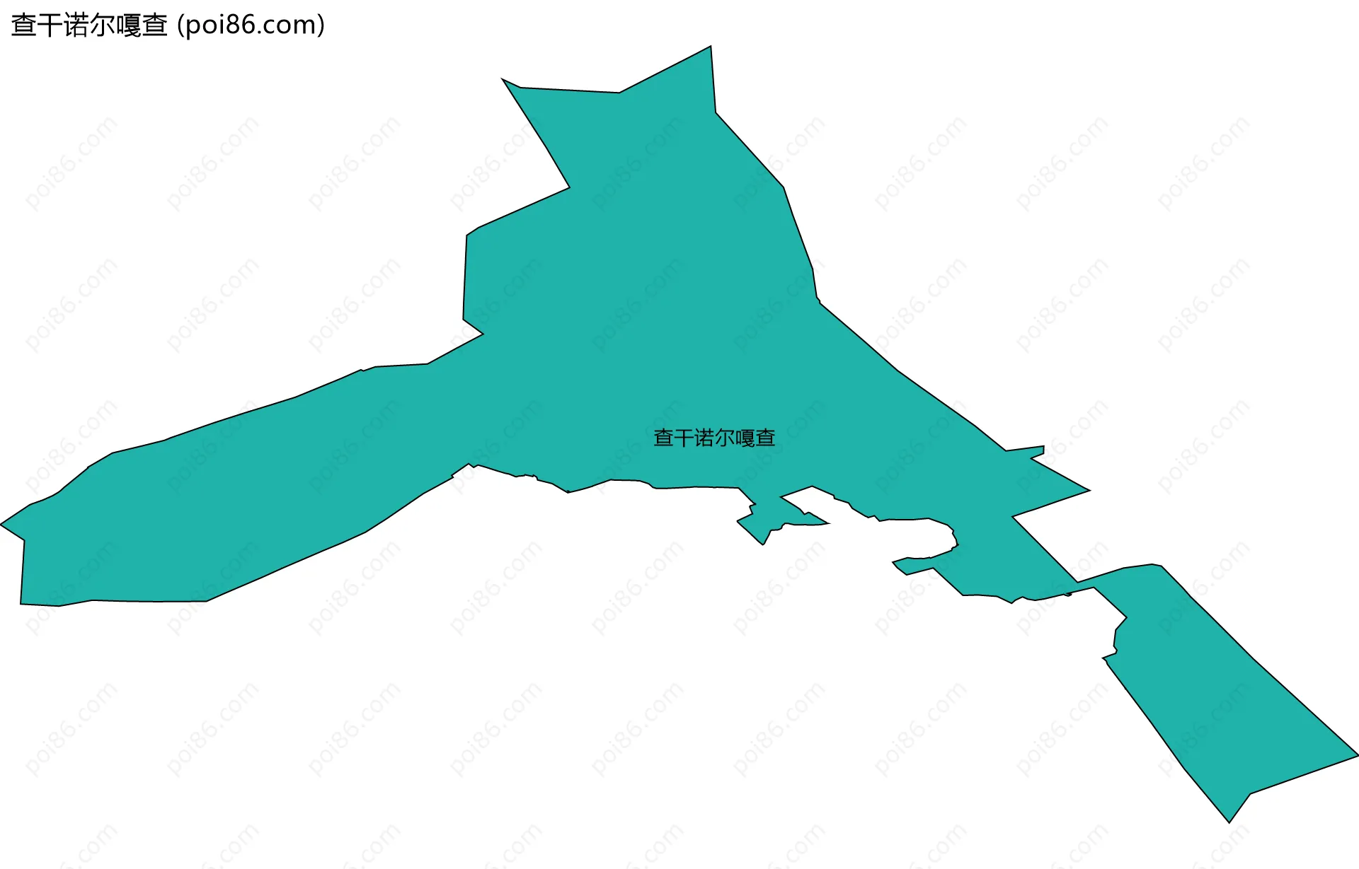 查干诺尔嘎查边界地图