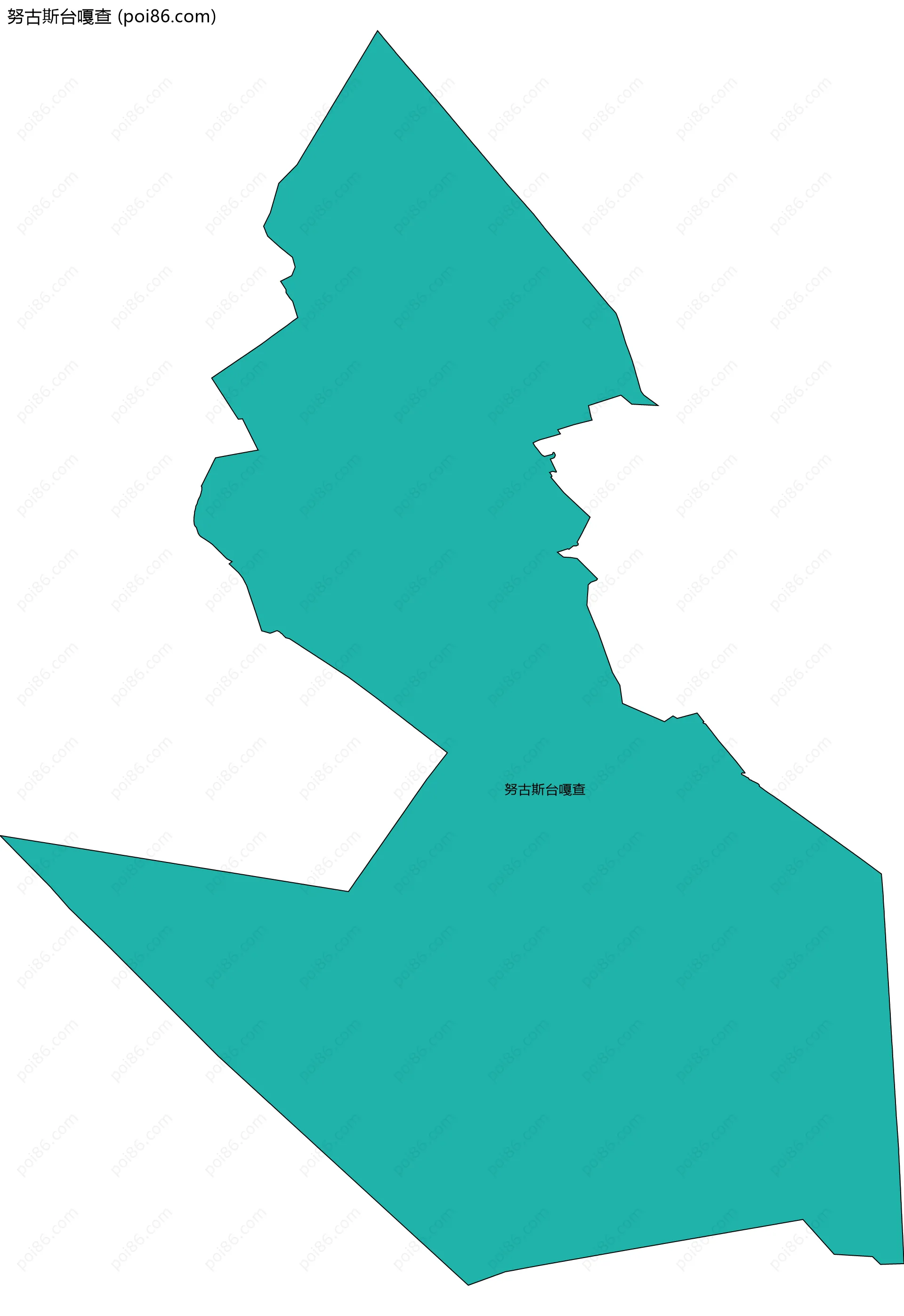 努古斯台嘎查边界地图