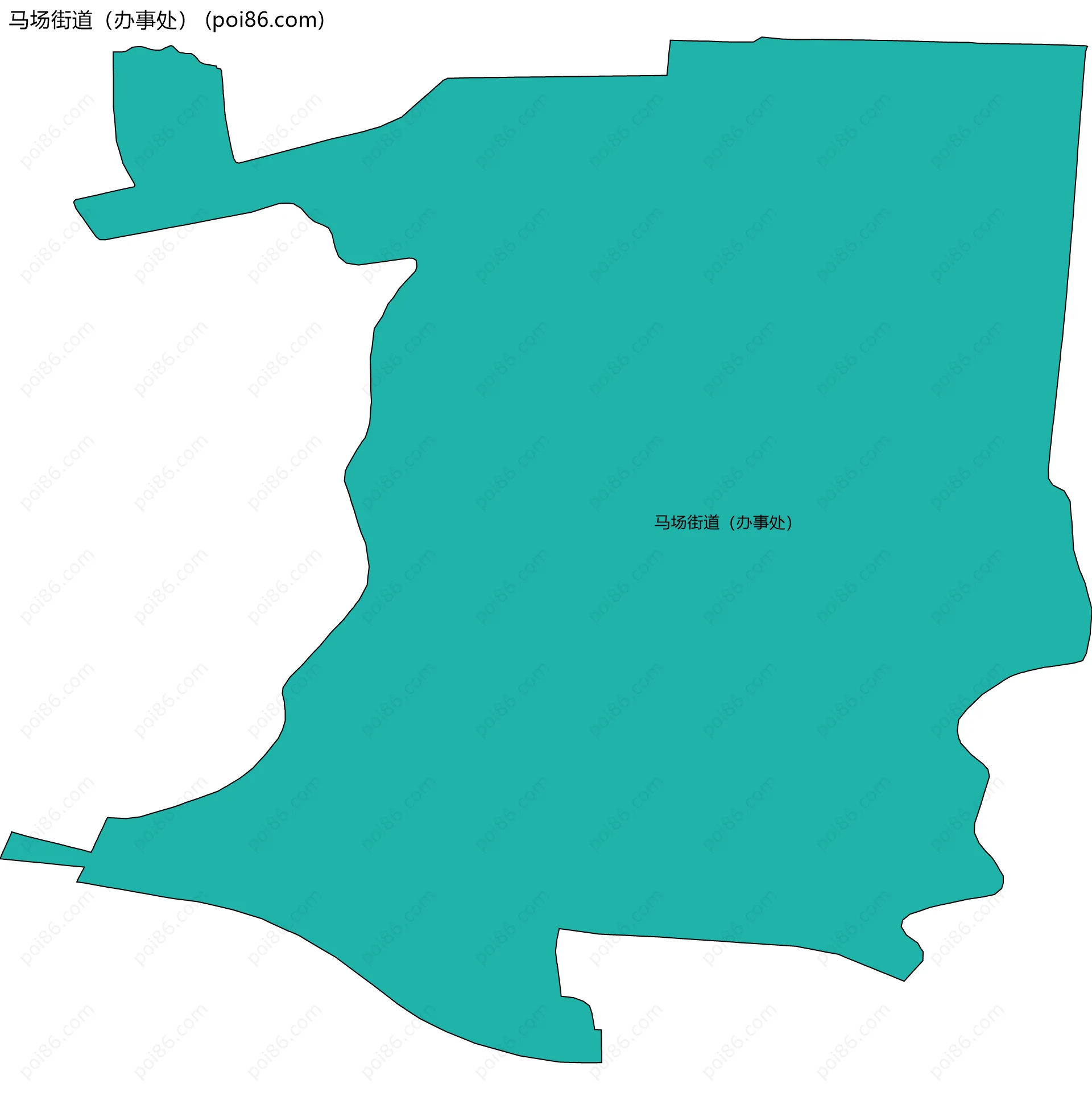 马场街道（办事处）边界地图