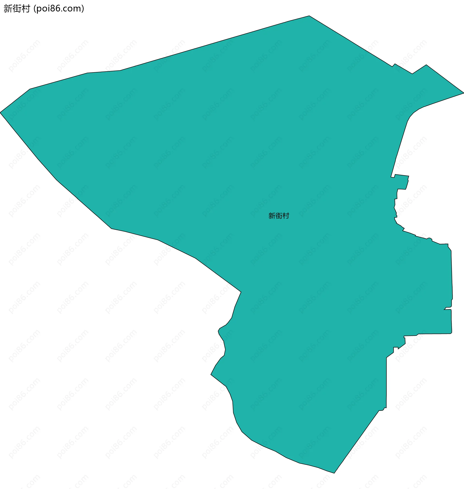 新街村边界地图