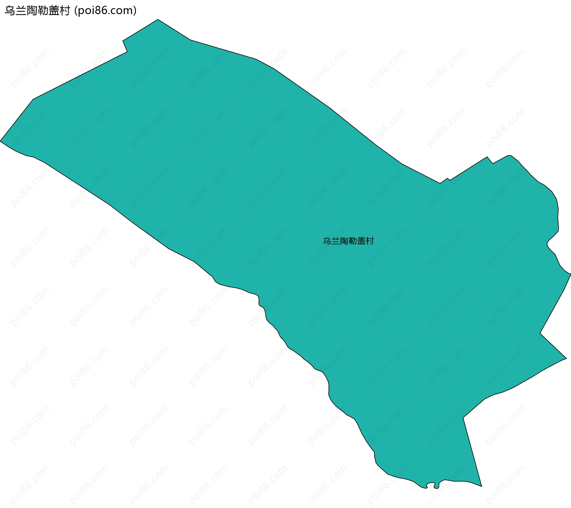 乌兰陶勒盖村边界地图