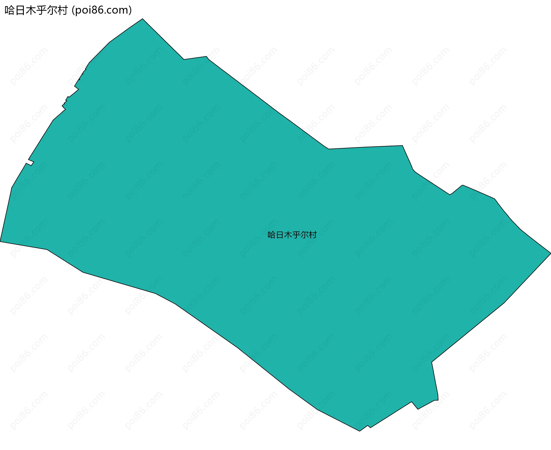 哈日木乎尔村边界地图