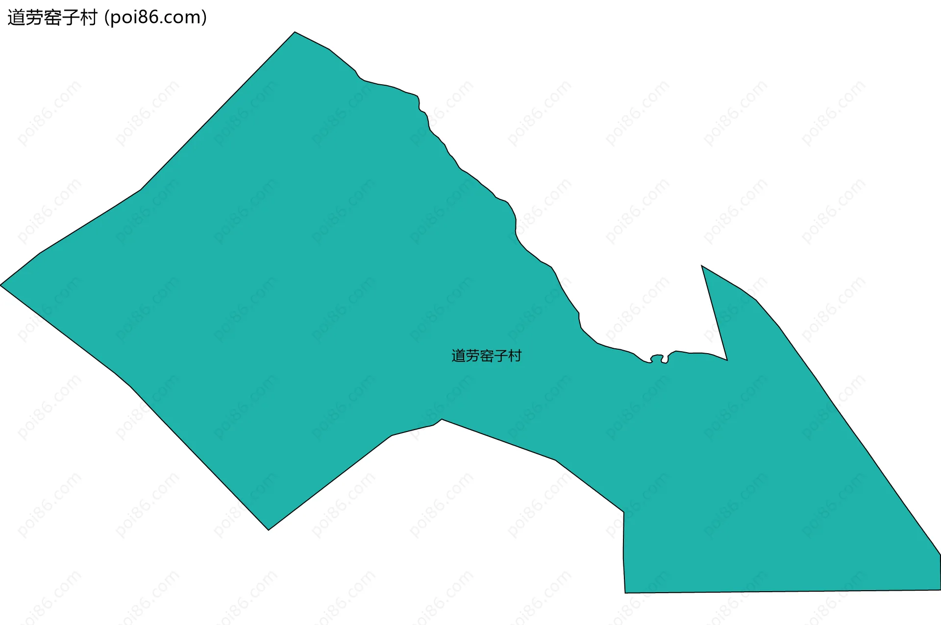 道劳窑子村边界地图