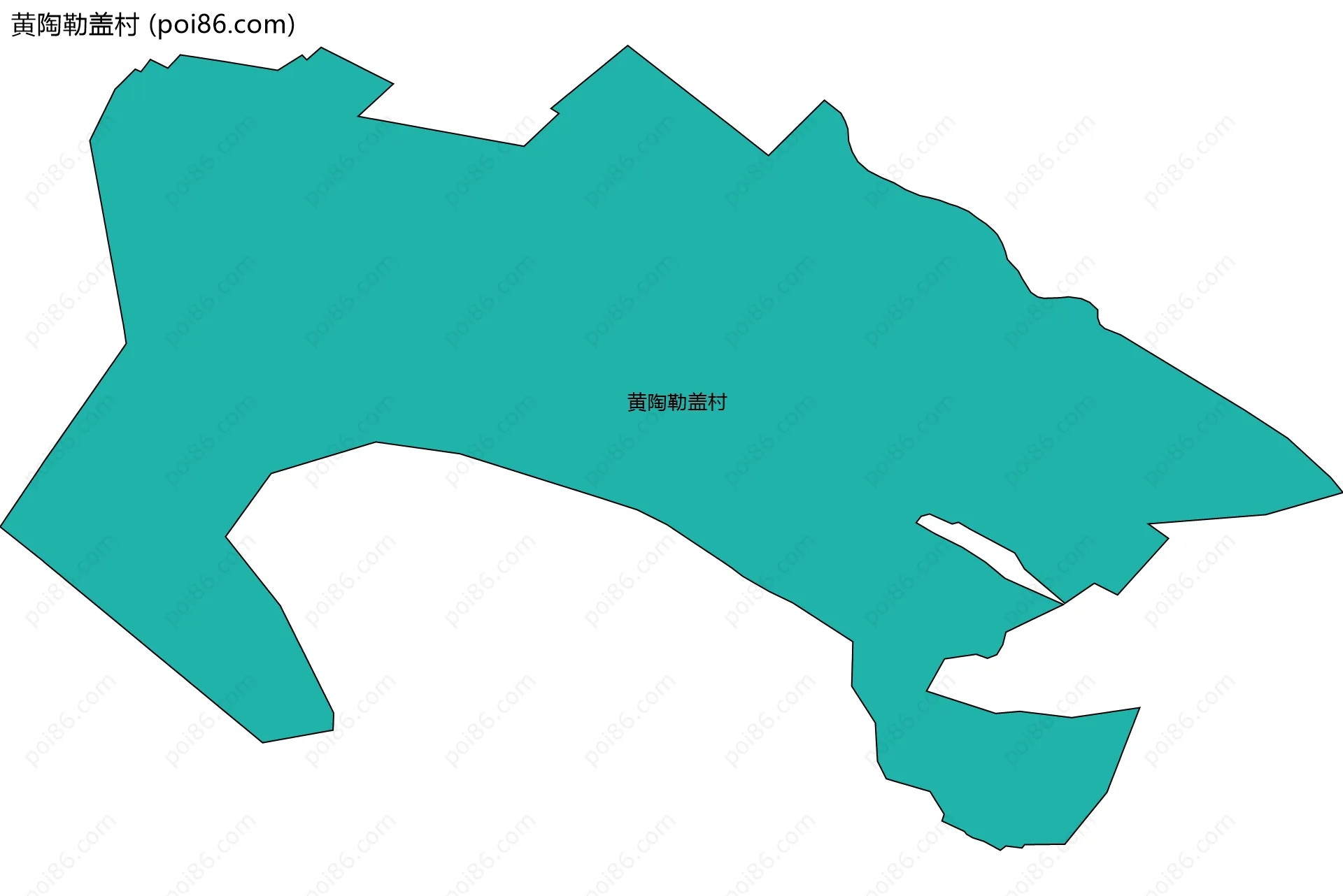 黄陶勒盖村边界地图