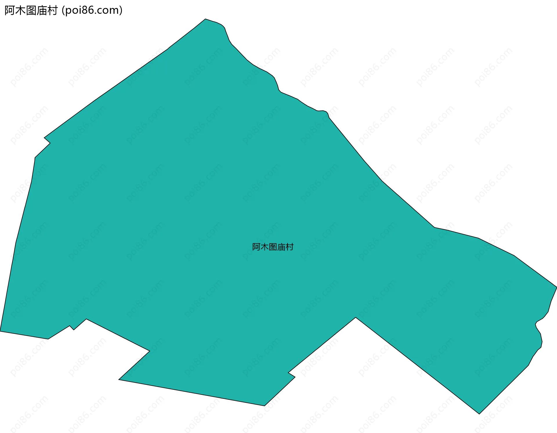 阿木图庙村边界地图
