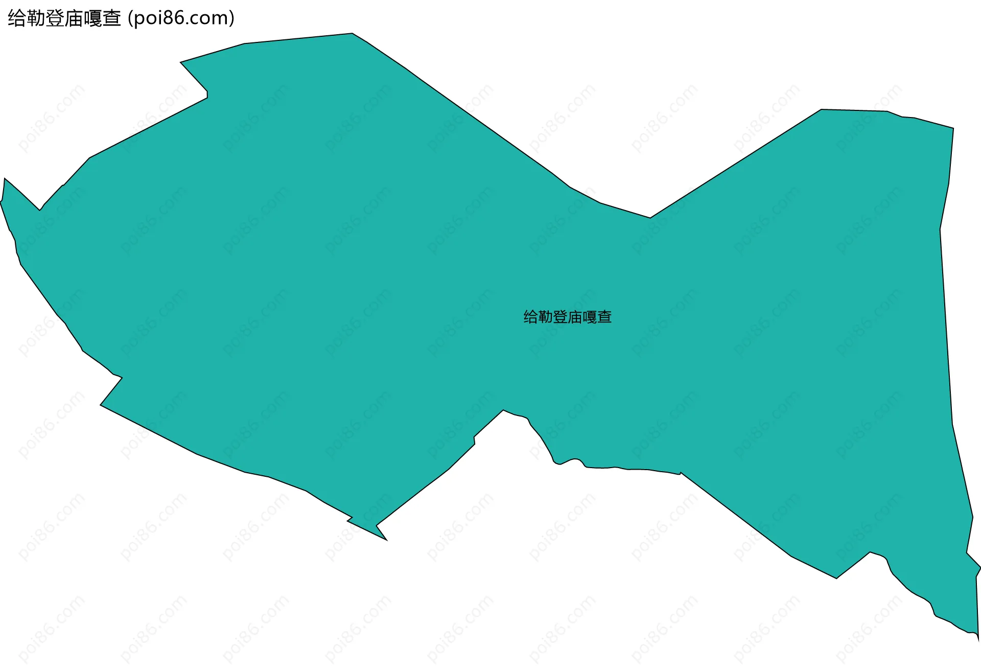 给勒登庙嘎查边界地图