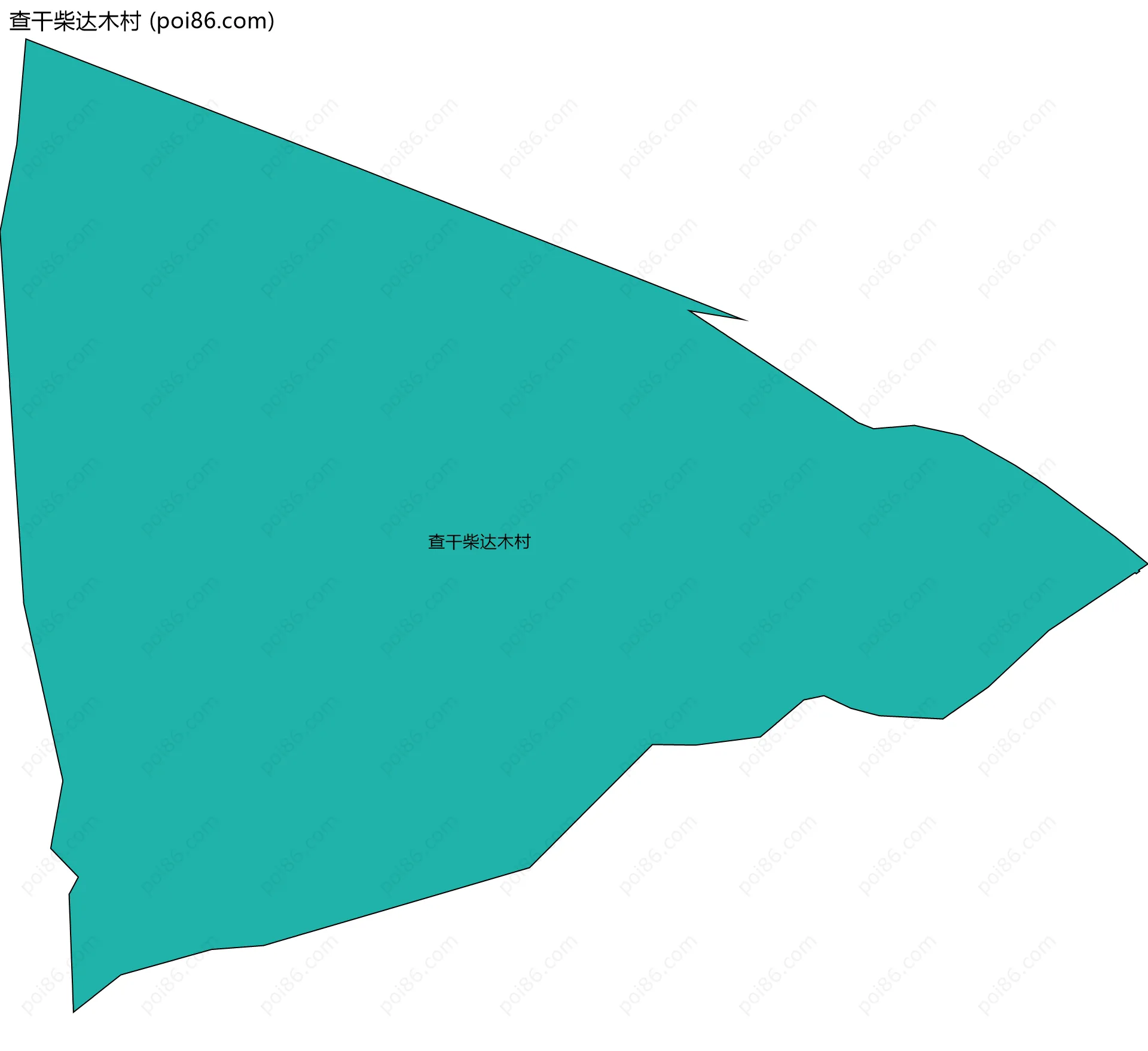 查干柴达木村边界地图