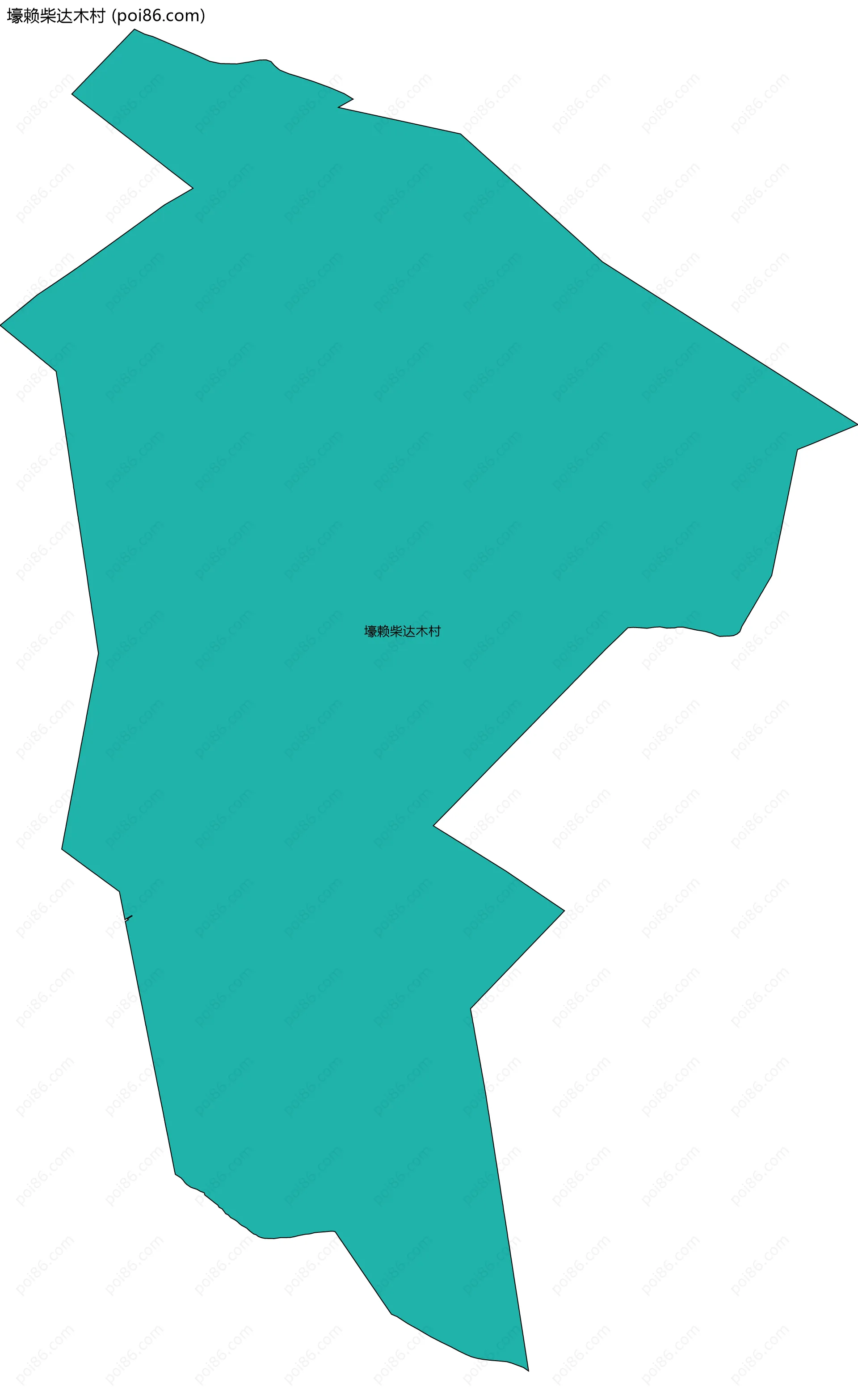 壕赖柴达木村边界地图