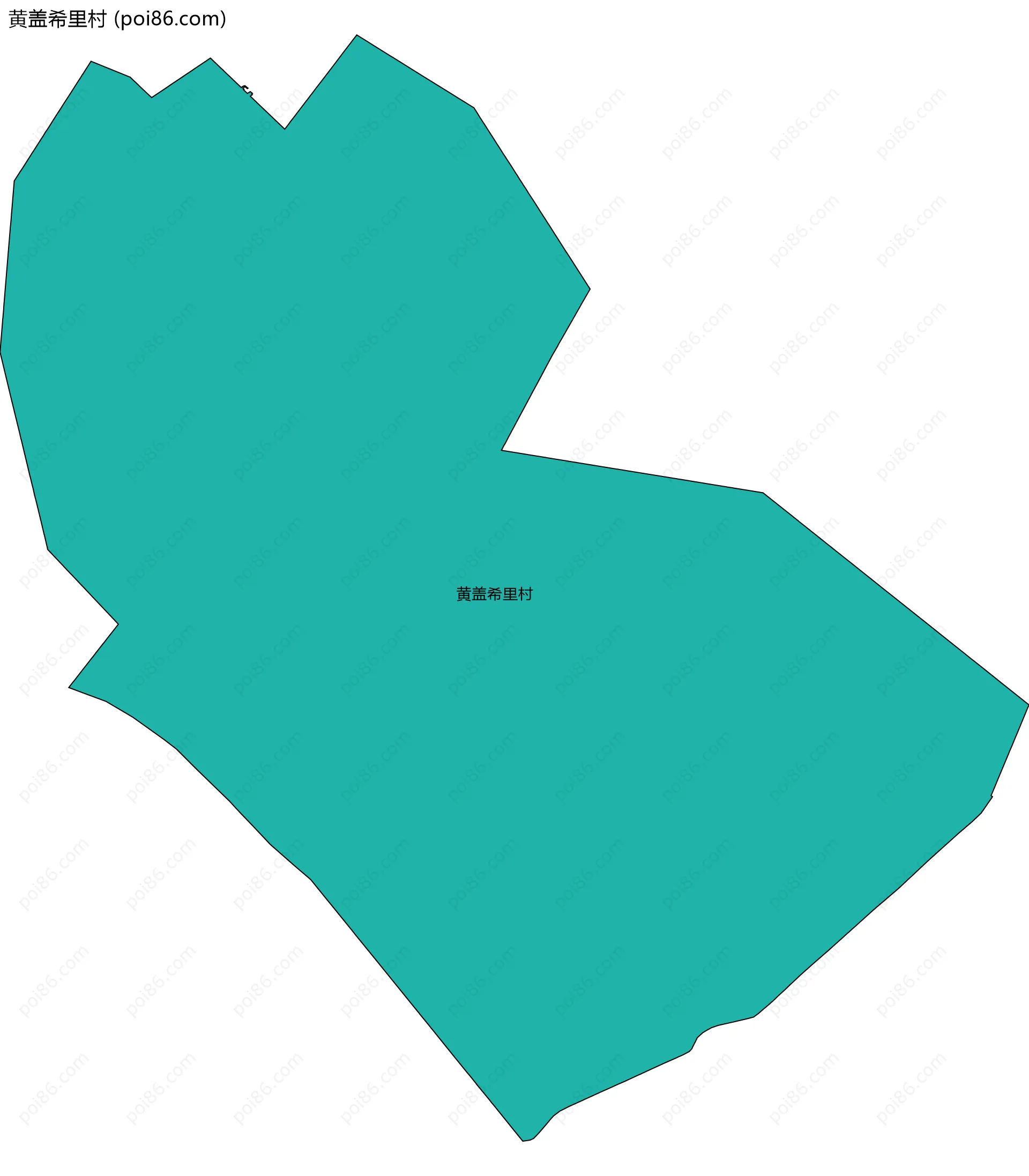 黄盖希里村边界地图