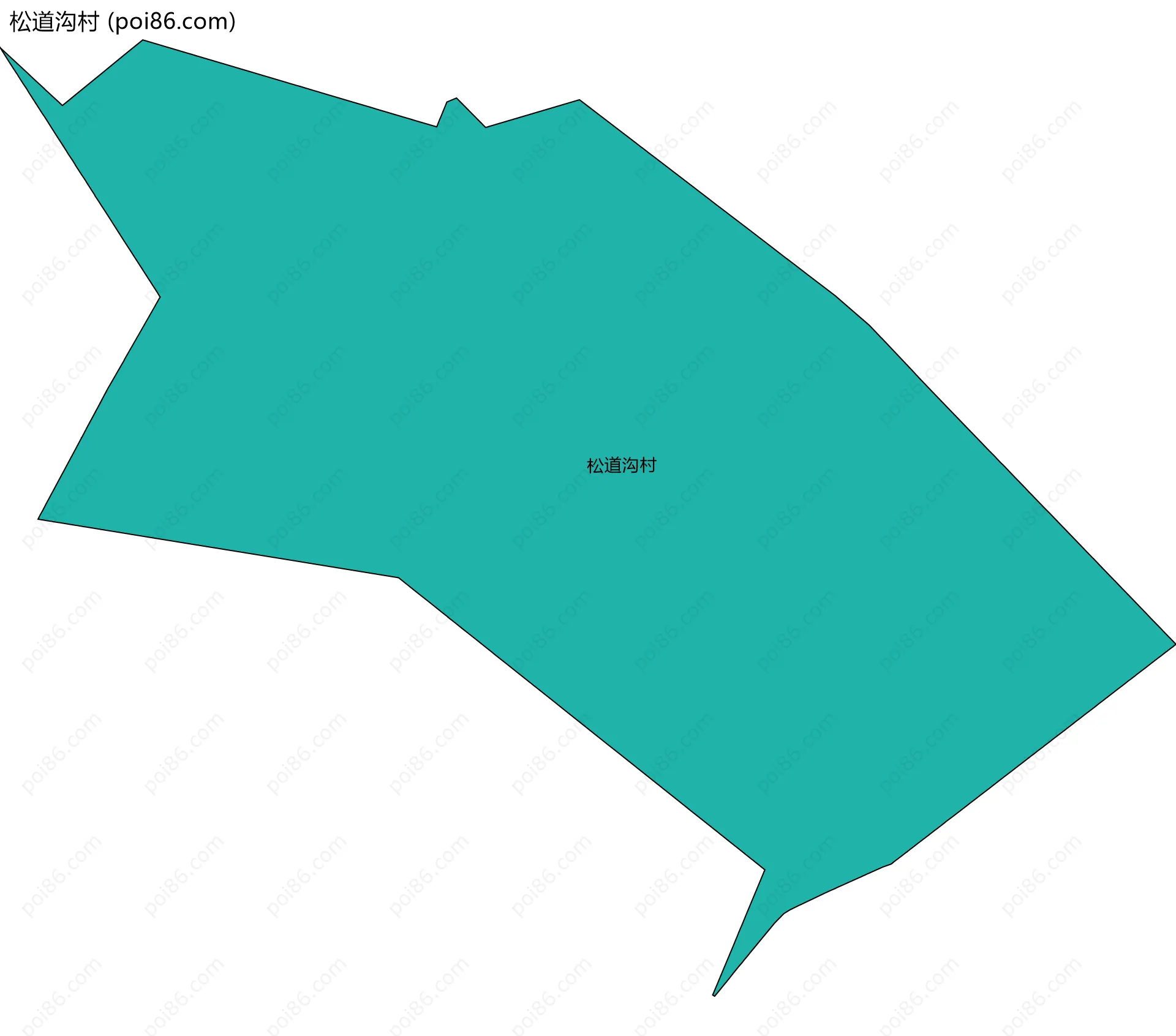 松道沟村边界地图