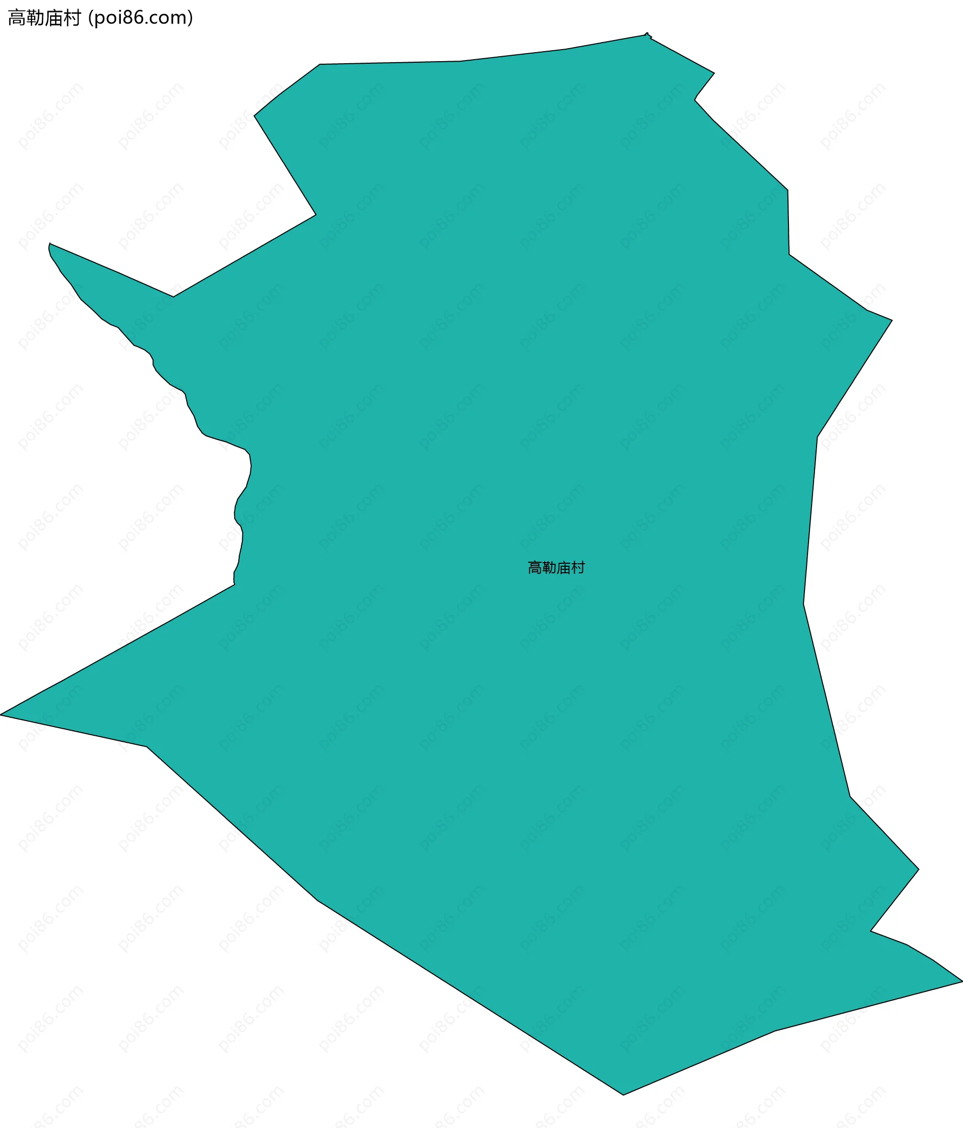 高勒庙村边界地图