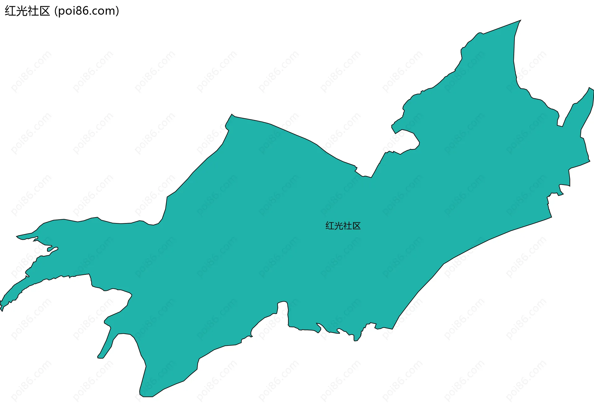 红光社区边界地图