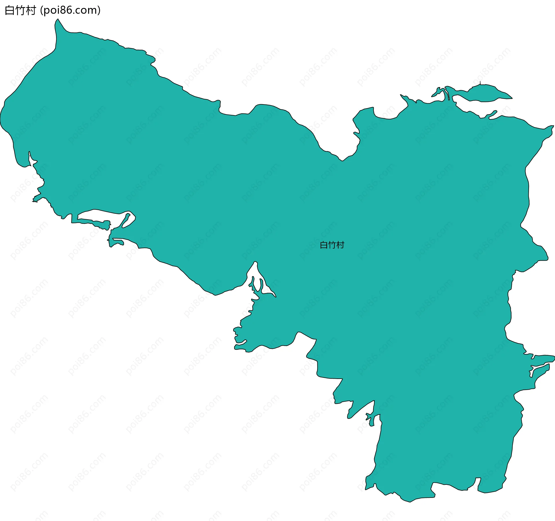 白竹村边界地图
