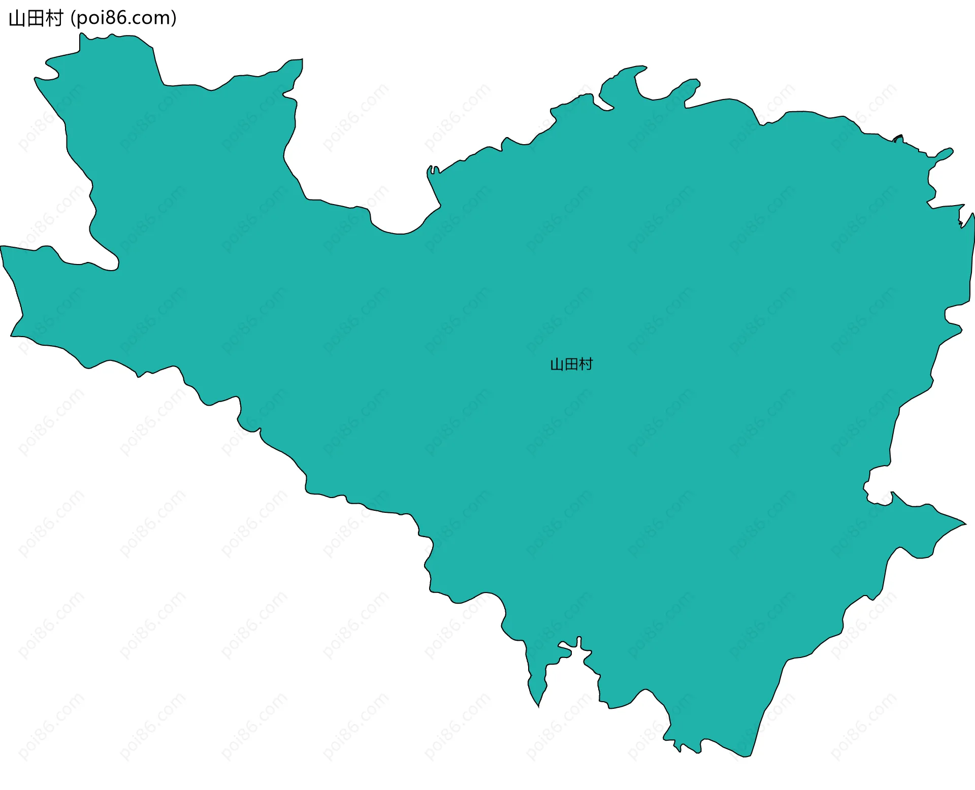 山田村边界地图