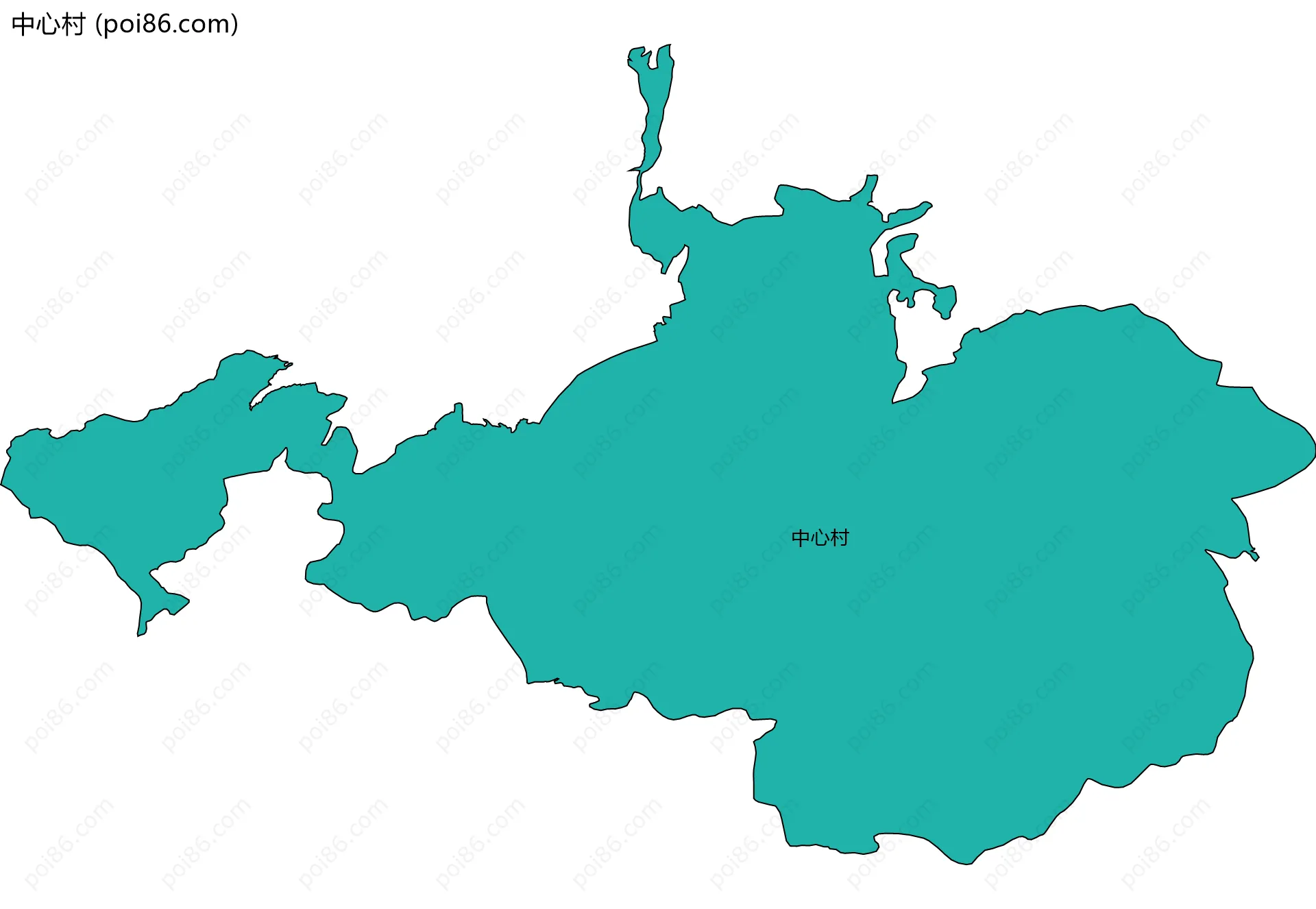 中心村边界地图