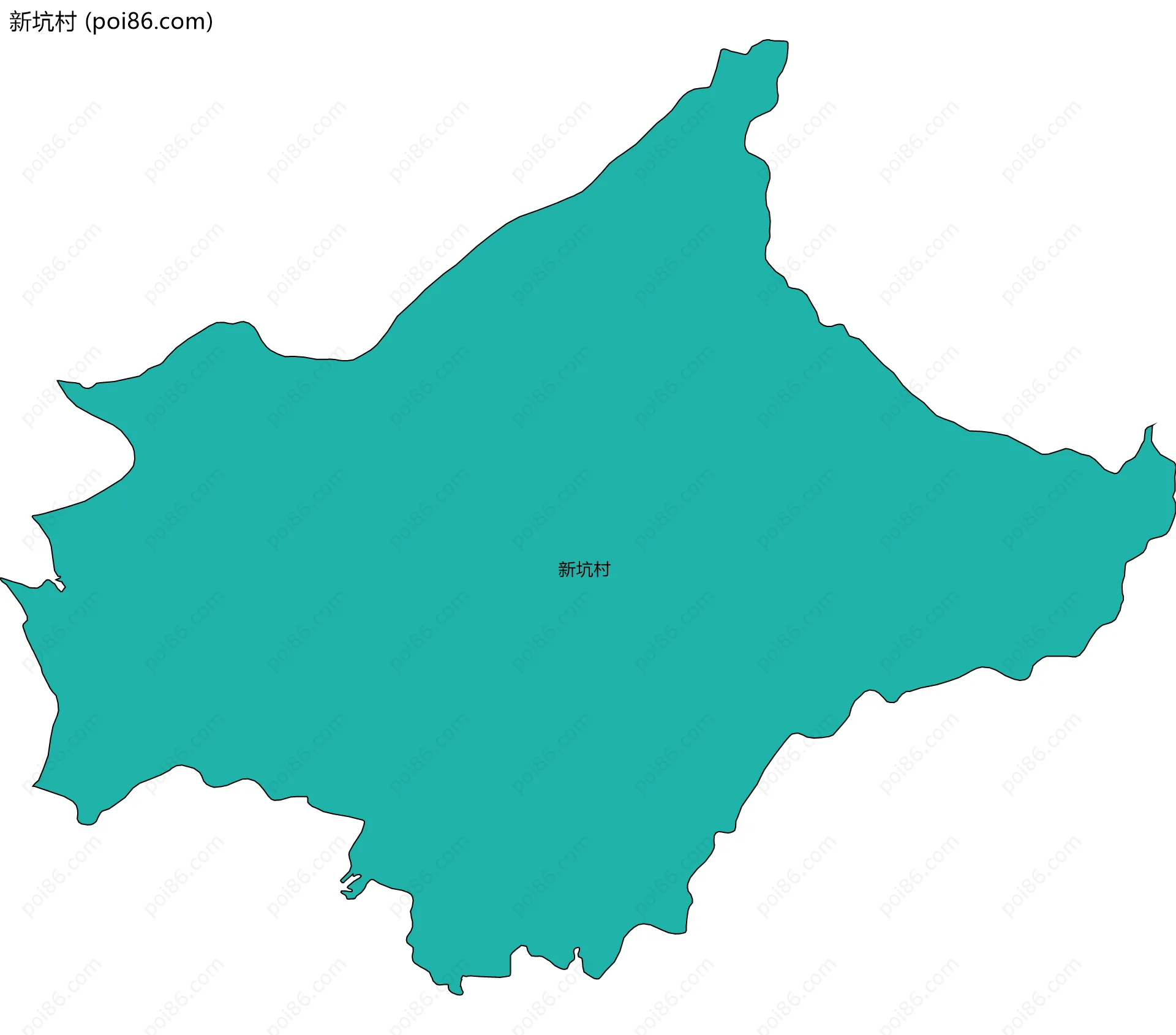 新坑村边界地图