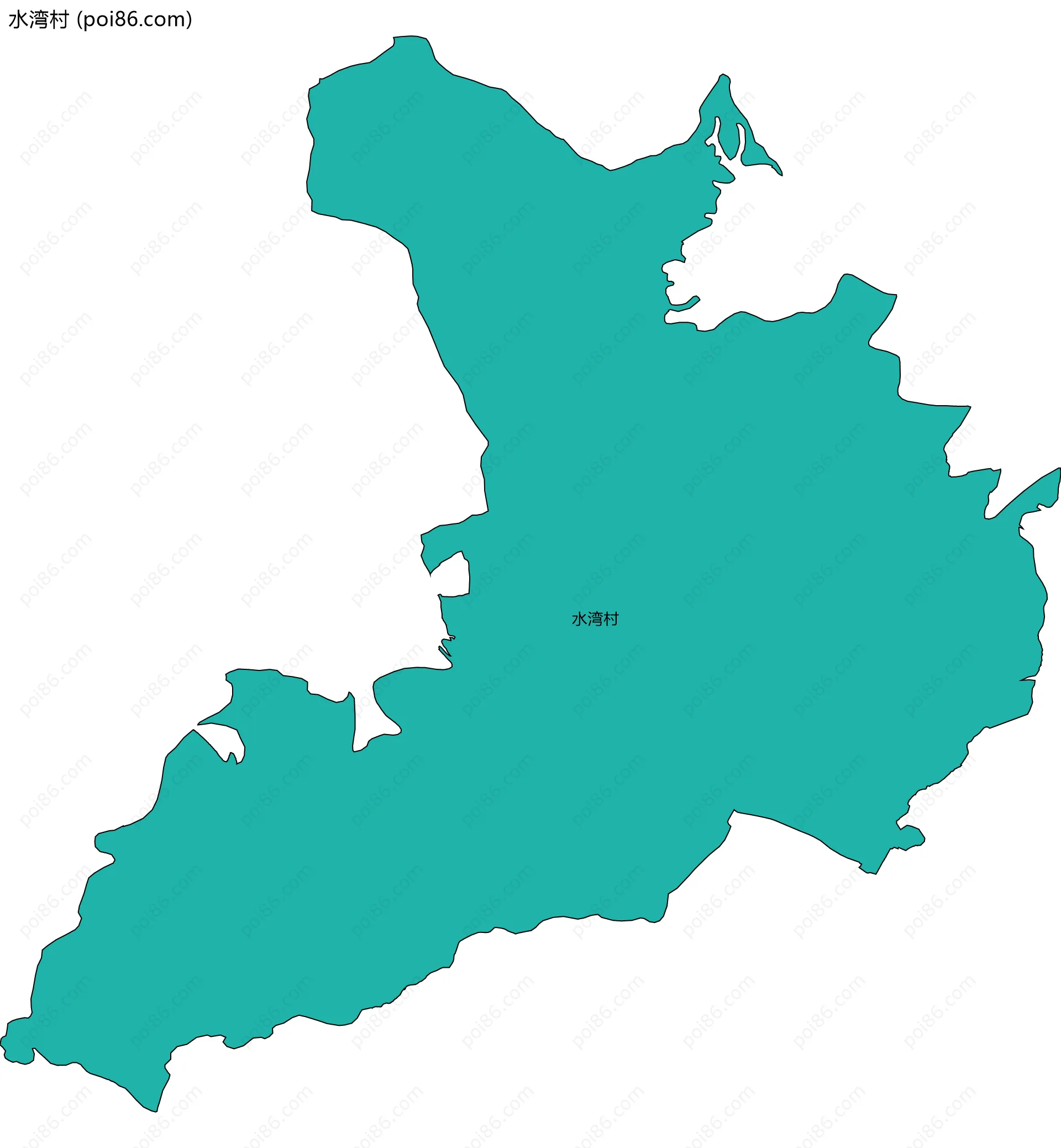 水湾村边界地图