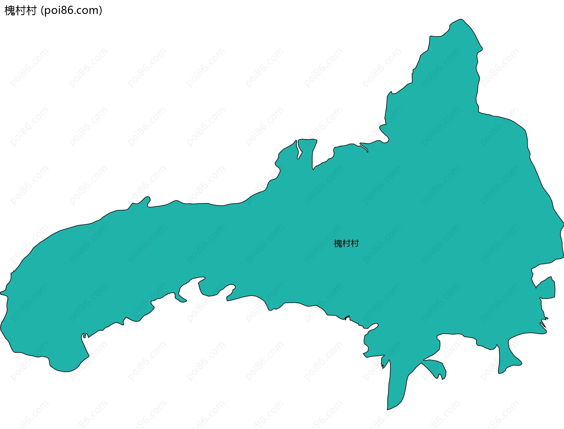 槐村村边界地图