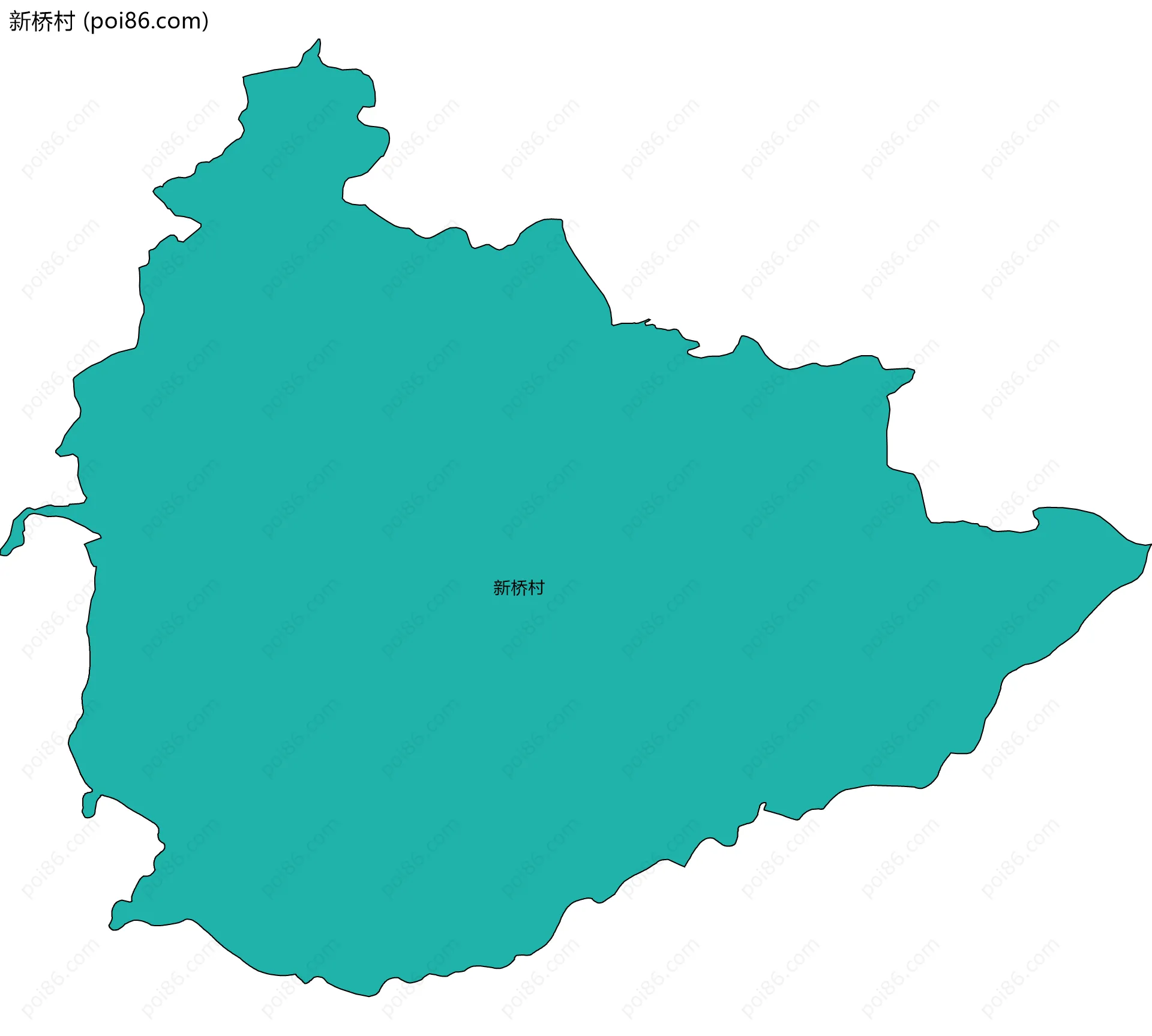 新桥村边界地图