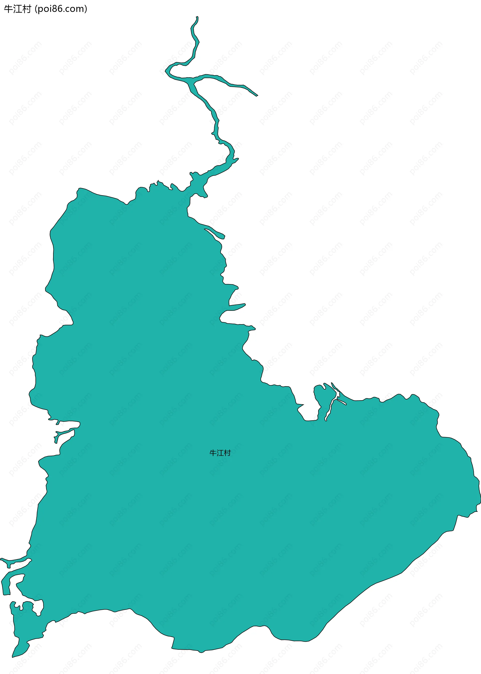 牛江村边界地图