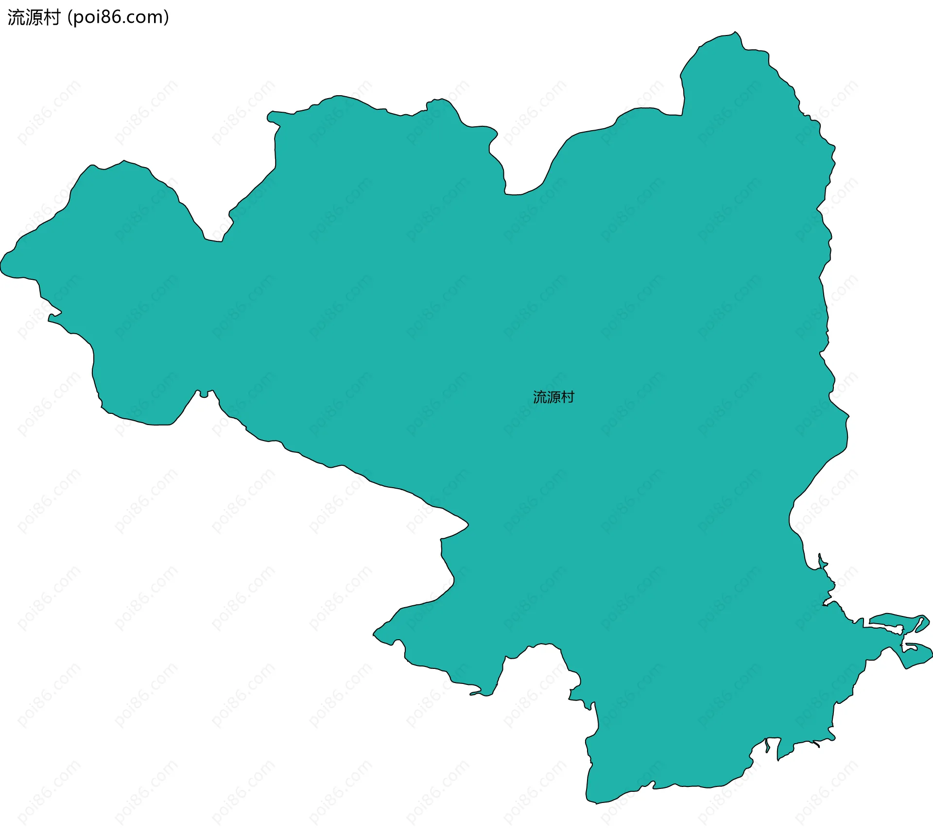 流源村边界地图