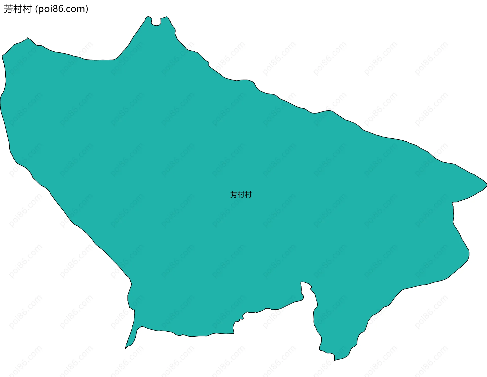 芳村村边界地图