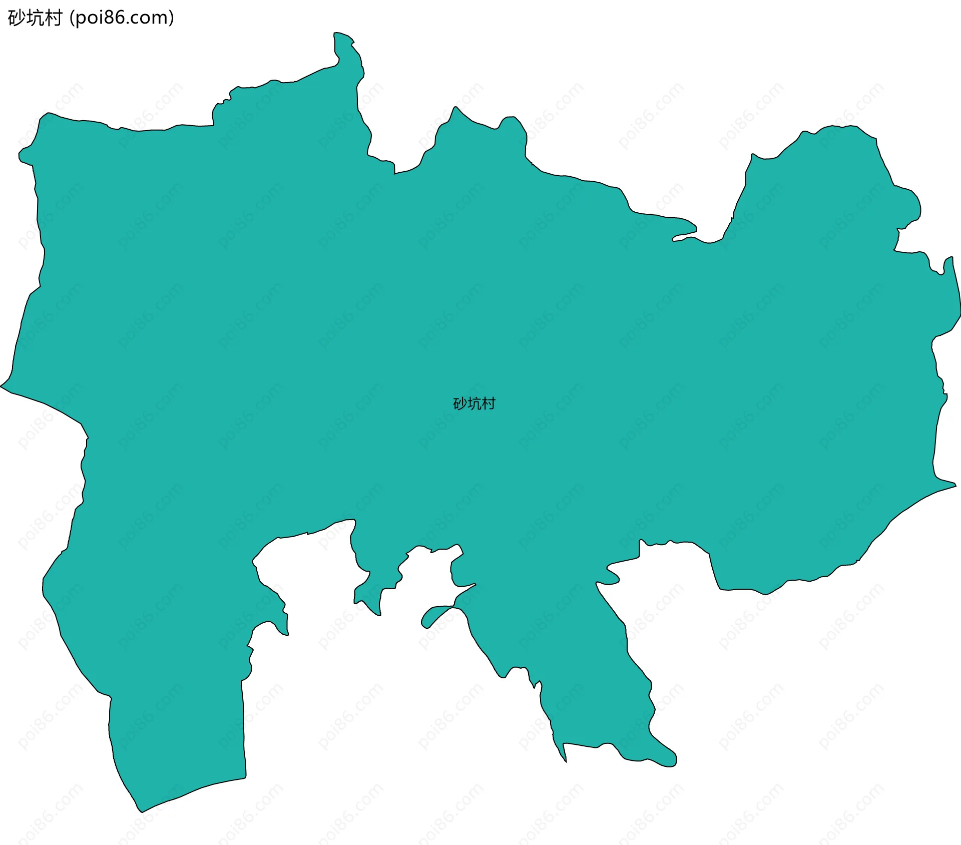 砂坑村边界地图