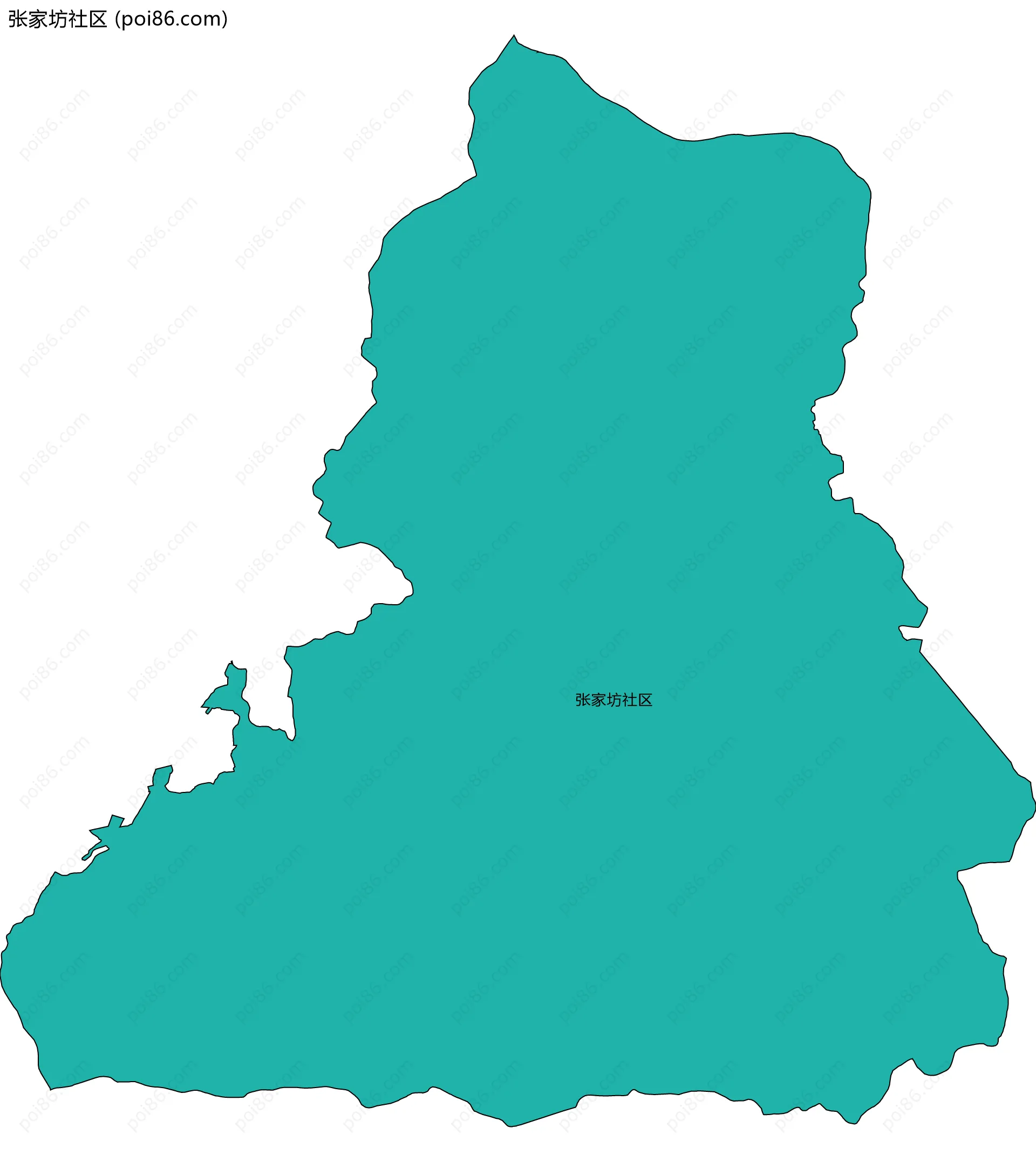 张家坊社区边界地图