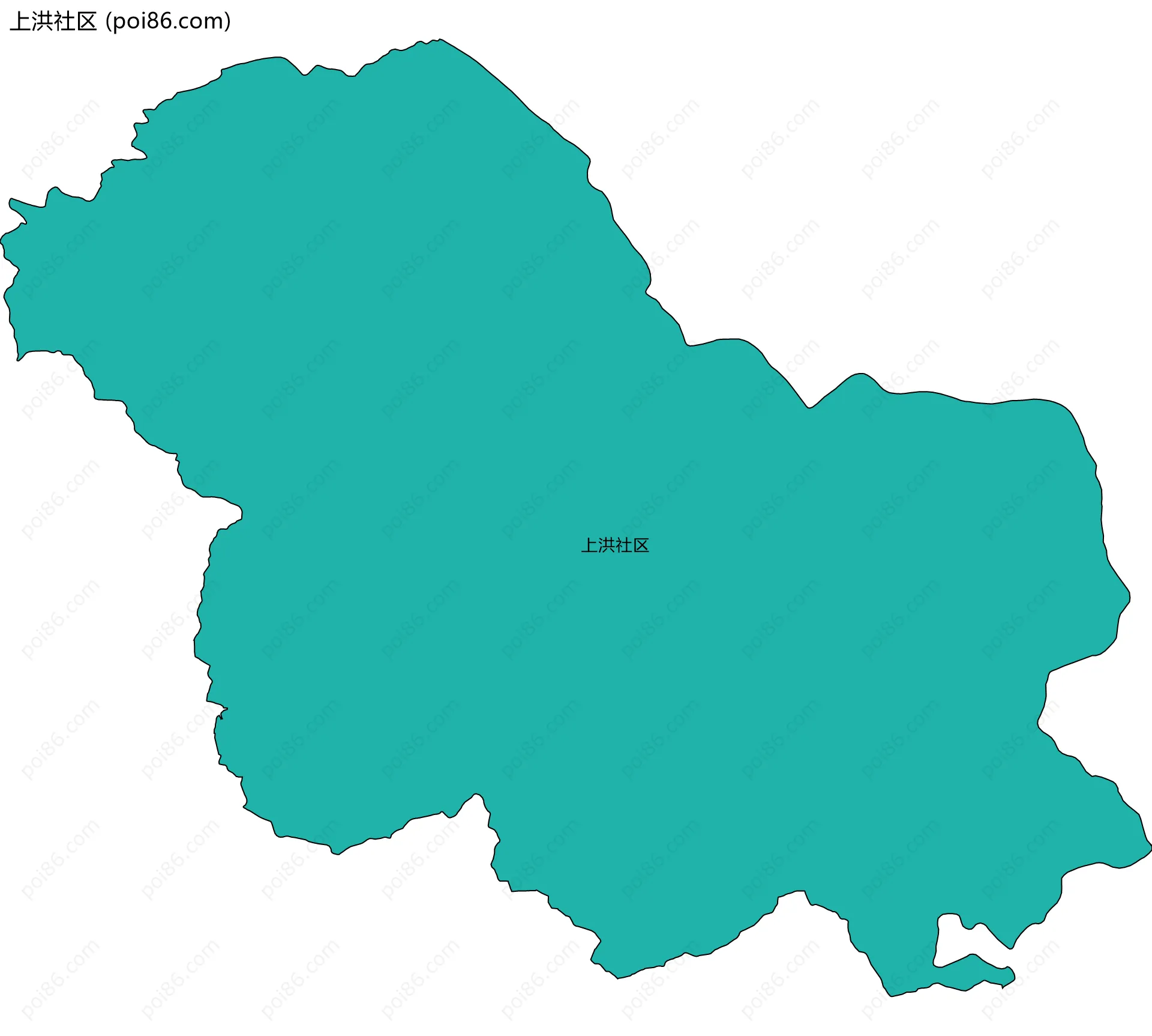 上洪社区边界地图