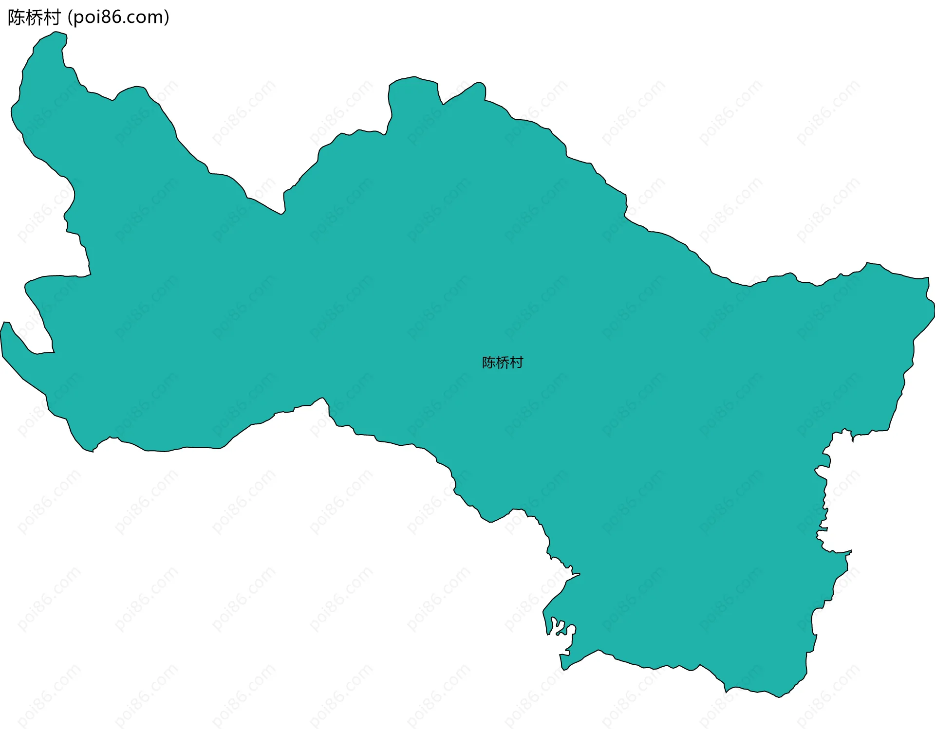 陈桥村边界地图