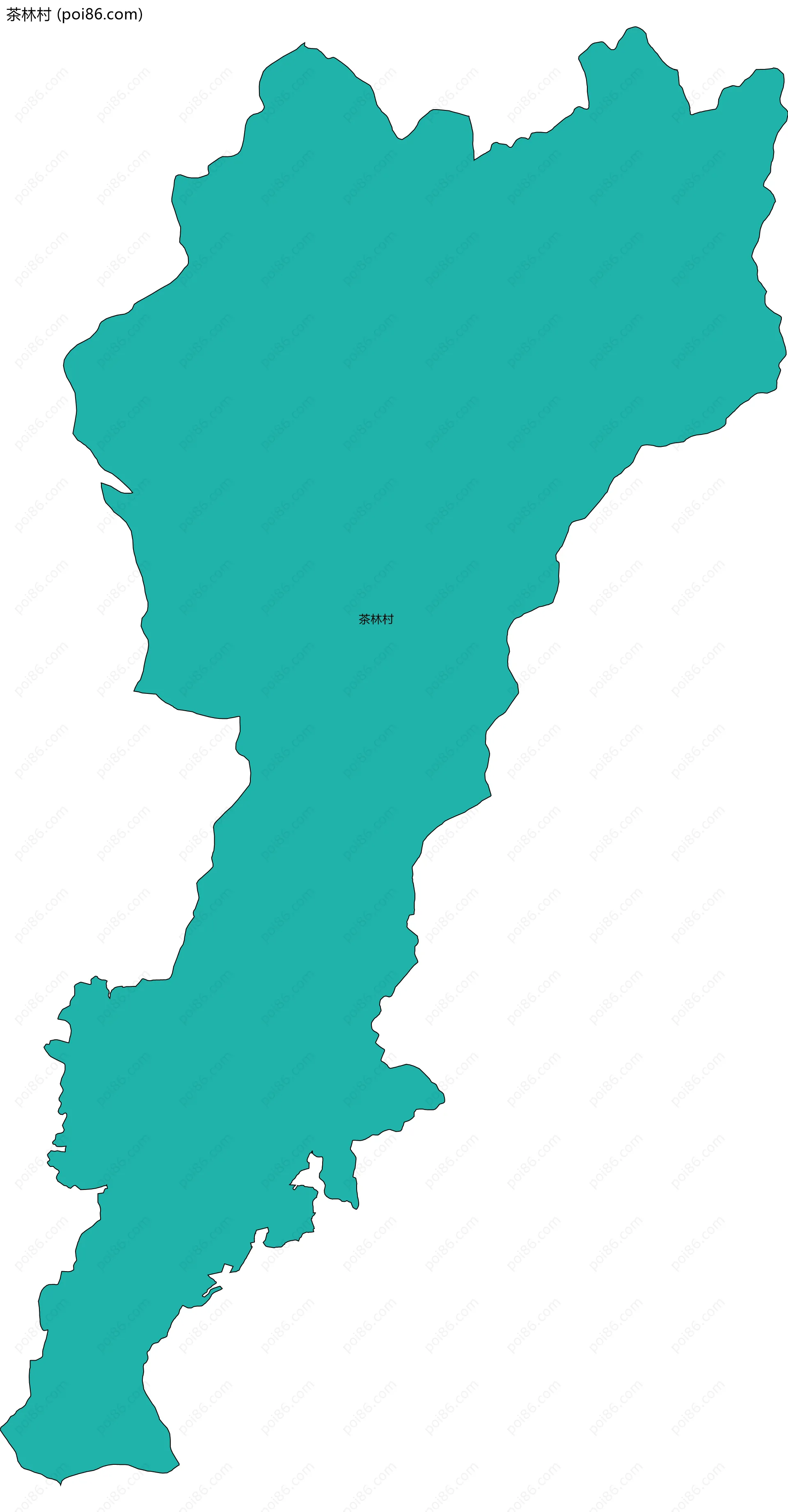 茶林村边界地图