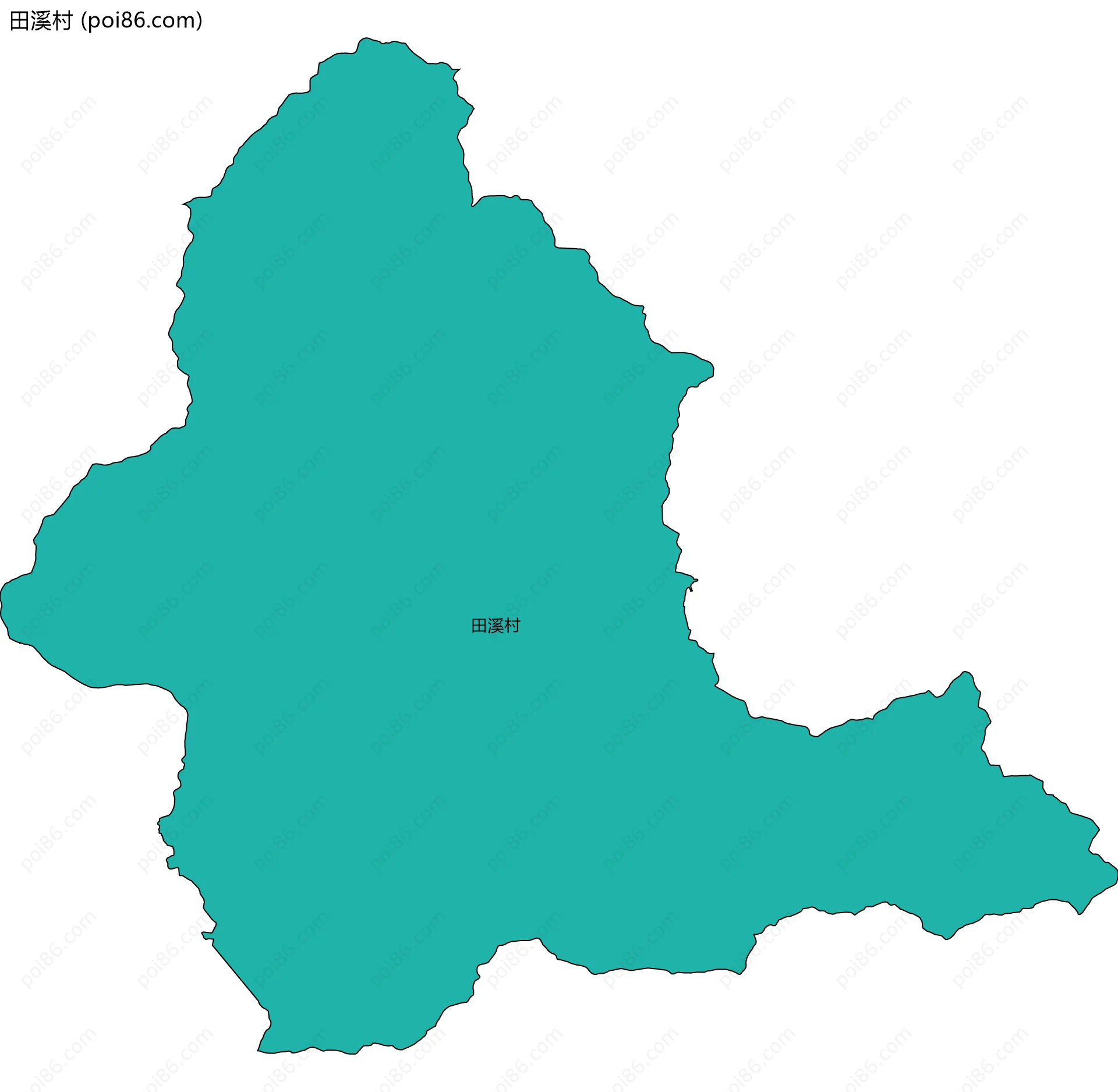 田溪村边界地图