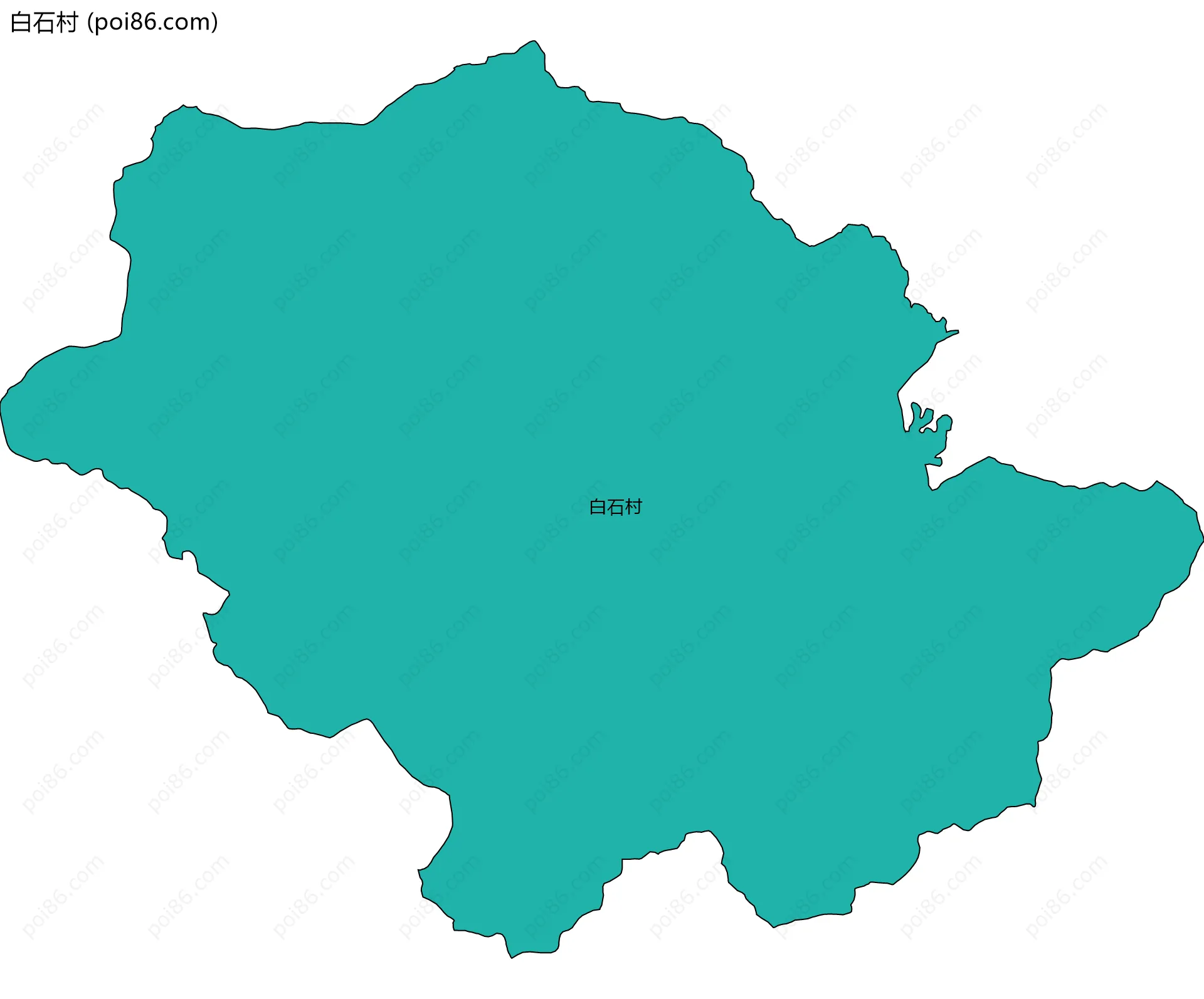 白石村边界地图
