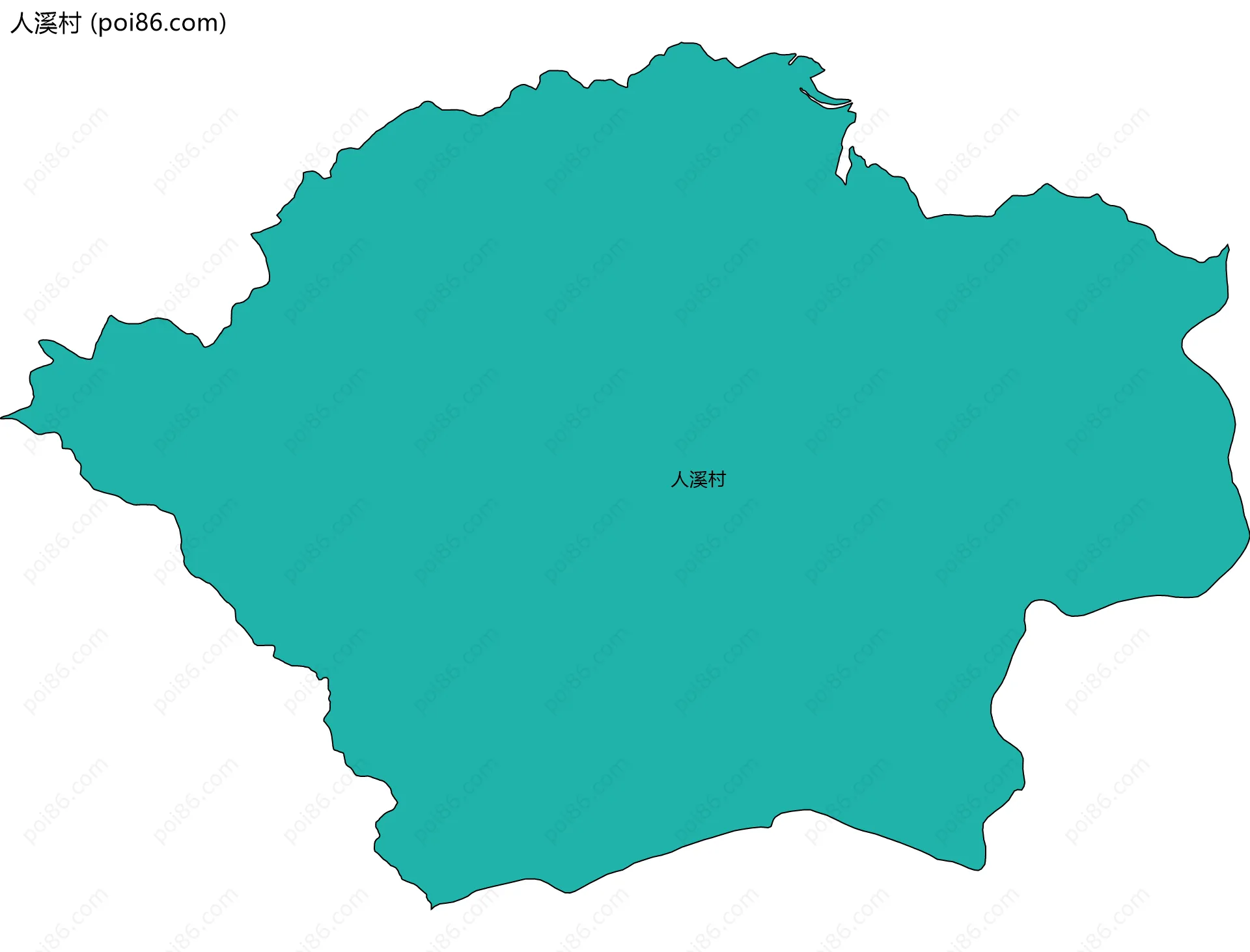 人溪村边界地图