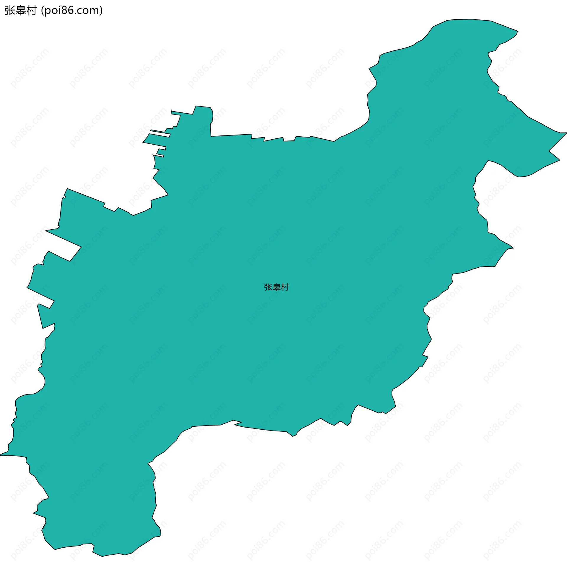 张皋村边界地图