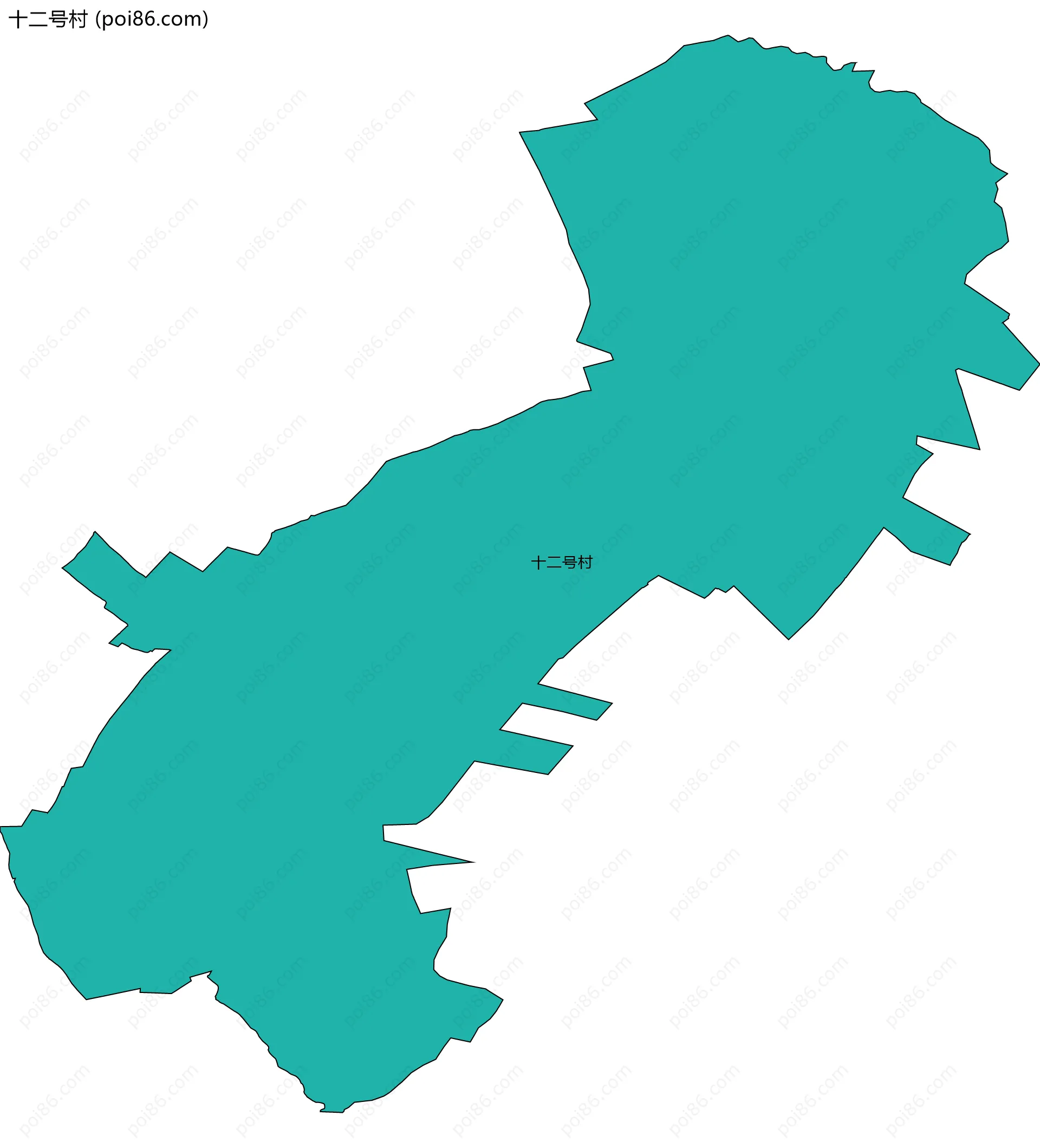 十二号村边界地图